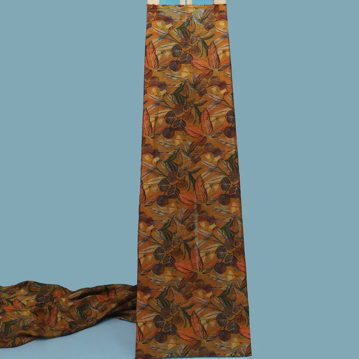 Multi-Color Chinon Crush Print Fabric ( Cut Pieces 3Mtr)