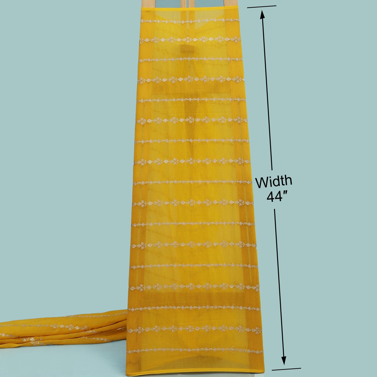 Chanderi Stripe Embroidery Fabric