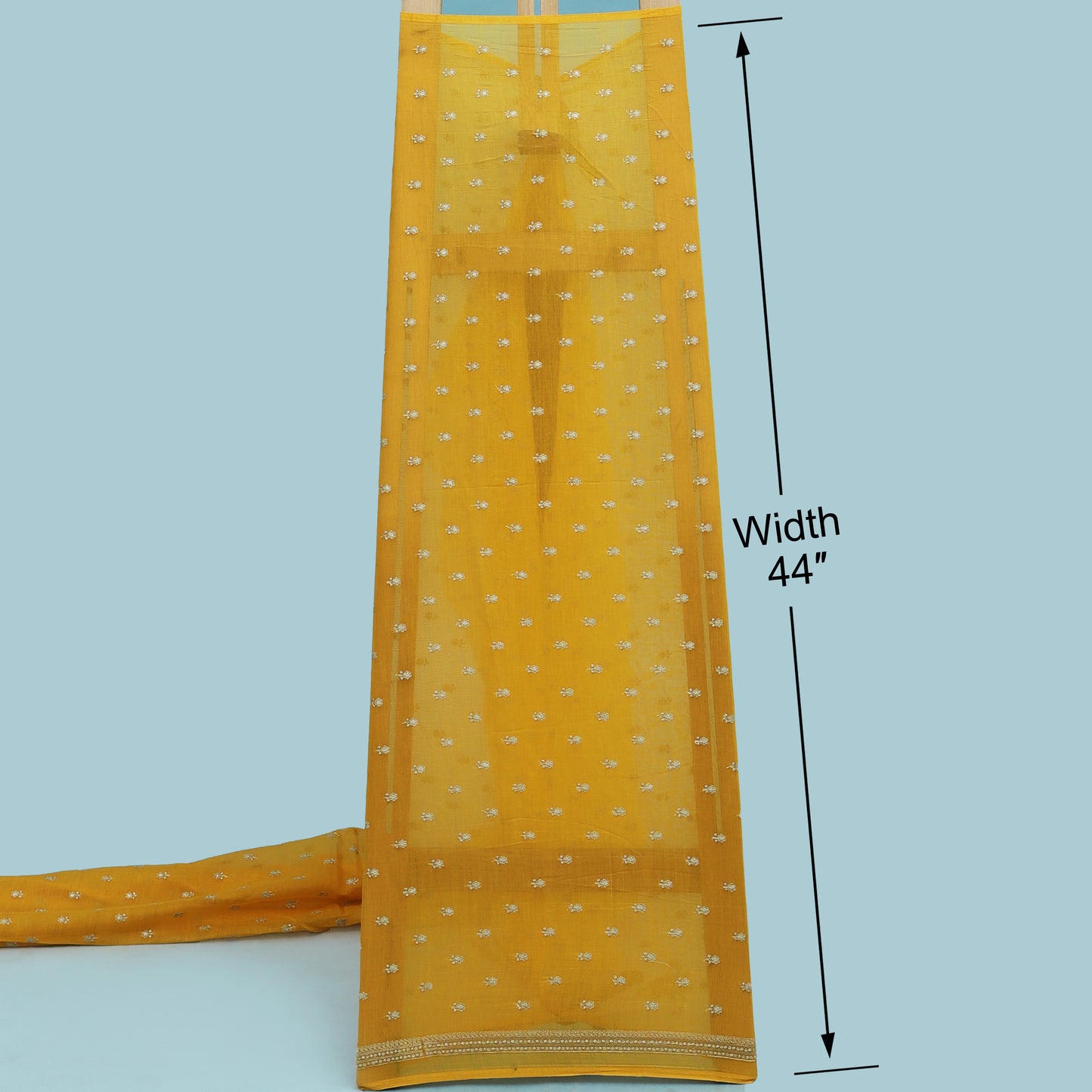 Chanderi Booti Embroidery Fabric