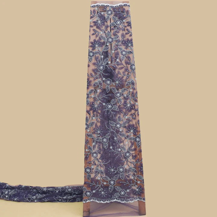 Move Net Sequins Embroidery Fabric (Cut Pieces 1Mtr)