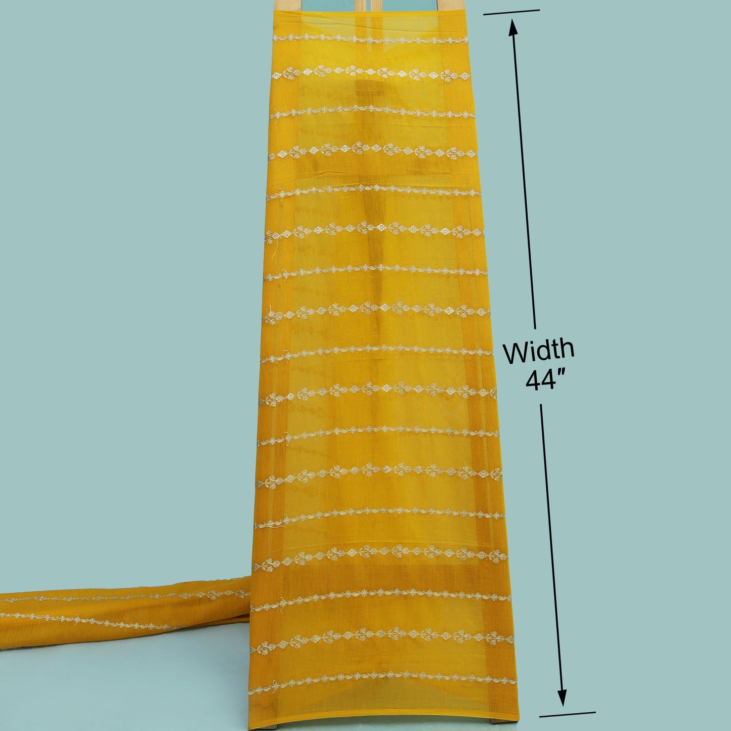 Chanderi Stripe Embroidery Fabric