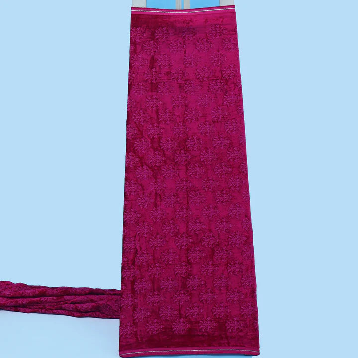 Viscose Velvet Embroidery Fabric (Cut Pieces 2Mtr)