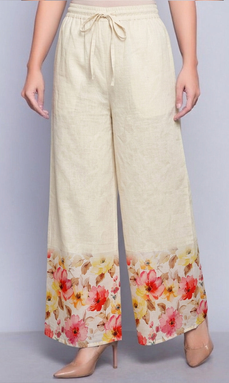 Cotton Chikan Print Embroidery Fabric