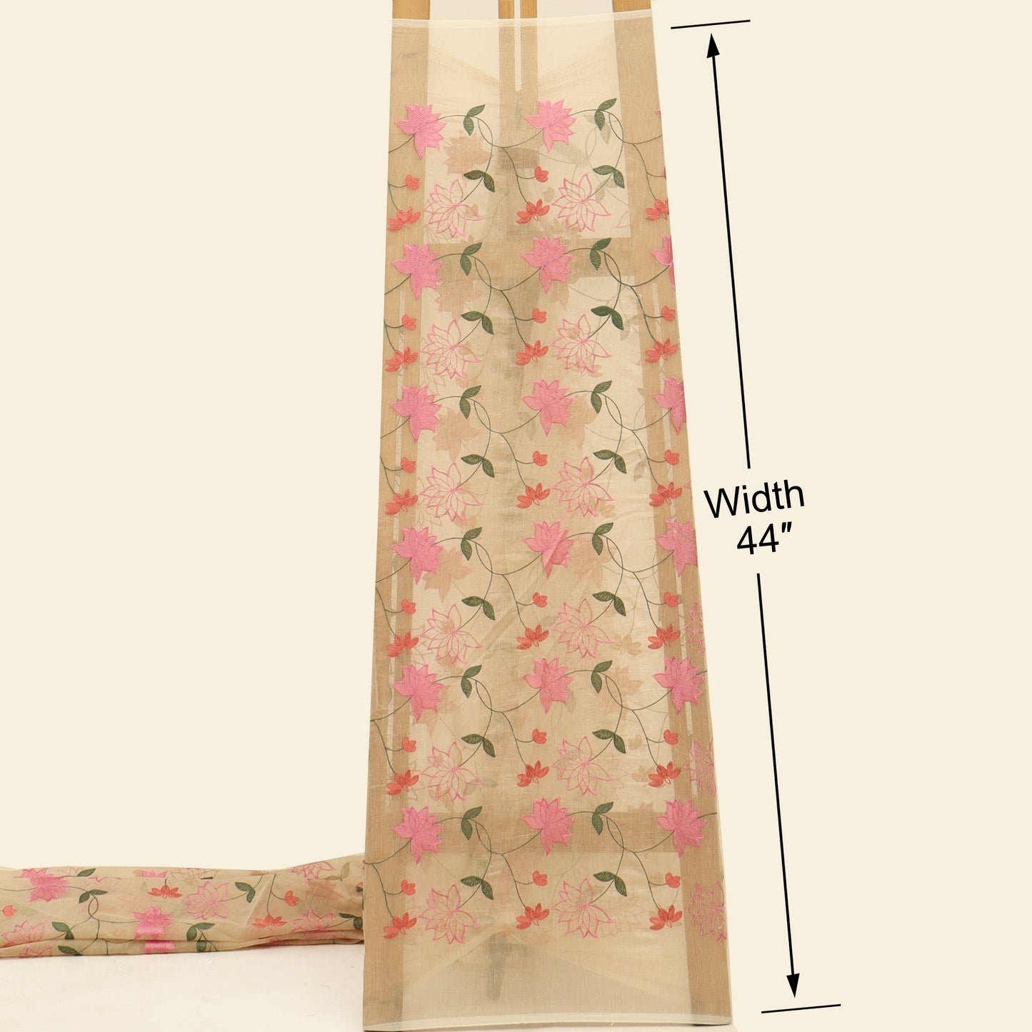 Chanderi Tissue Embroidery Fabric