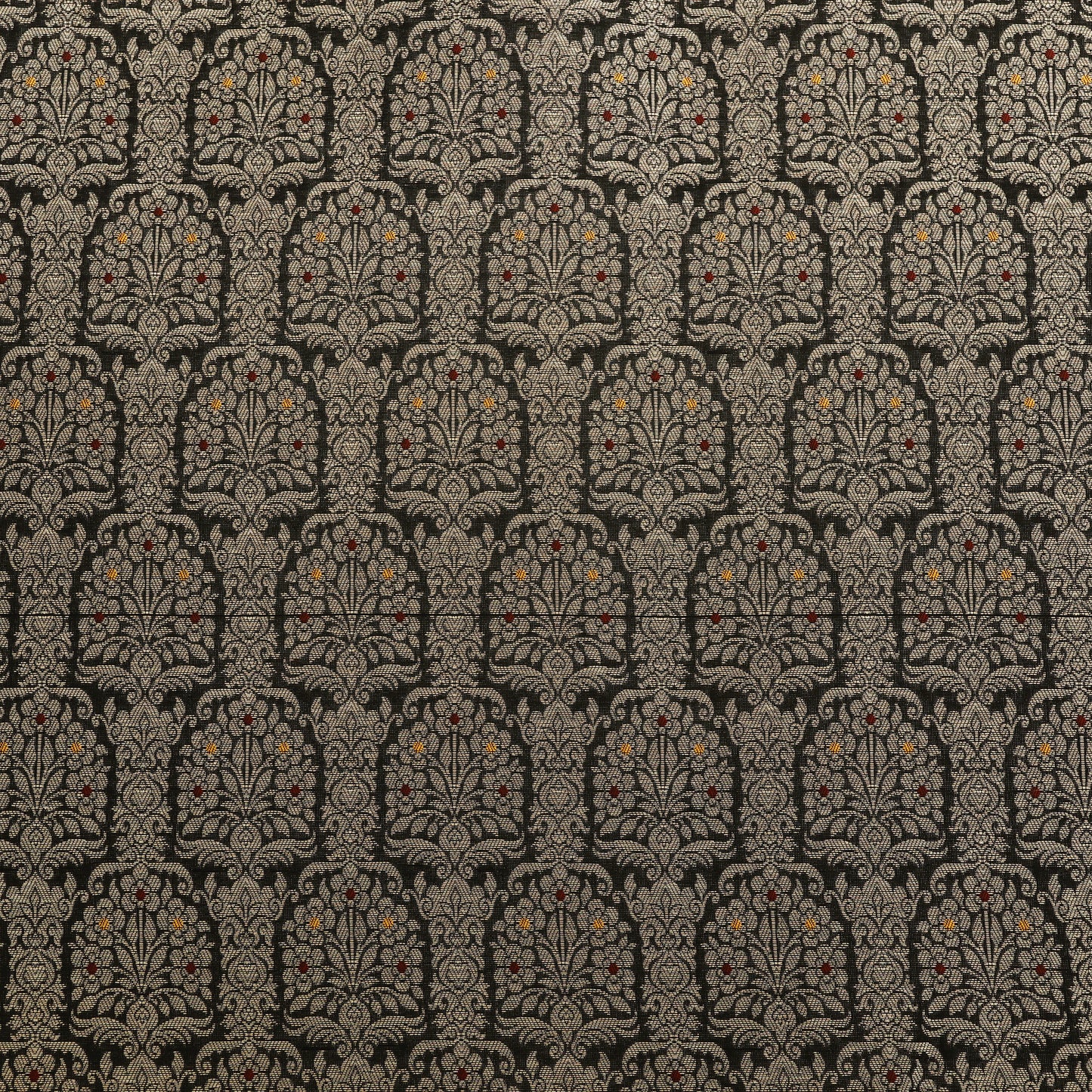 Traditional Meena Work Katan Brocade
