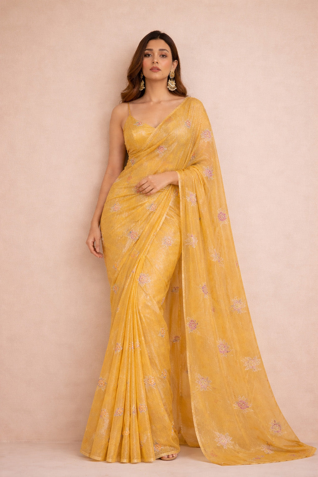 Chanderi Embroidery Fabric