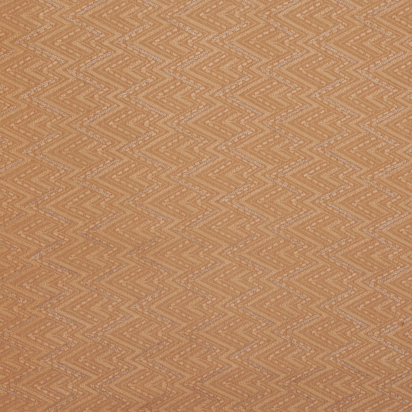 Beige Color Katan Munga Silk embroidery Fabric