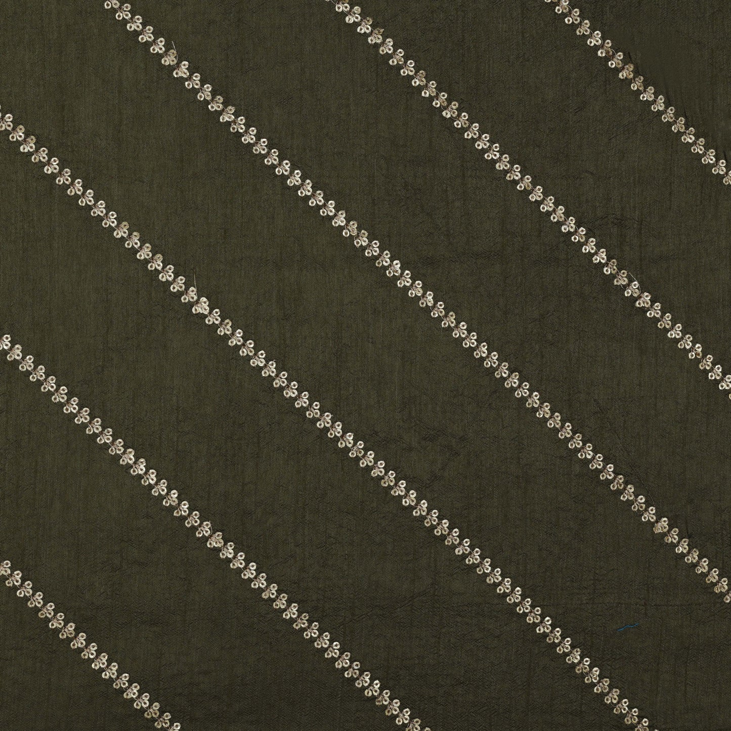 Mehendi Green Color Nokia Silk Stripe Fabric