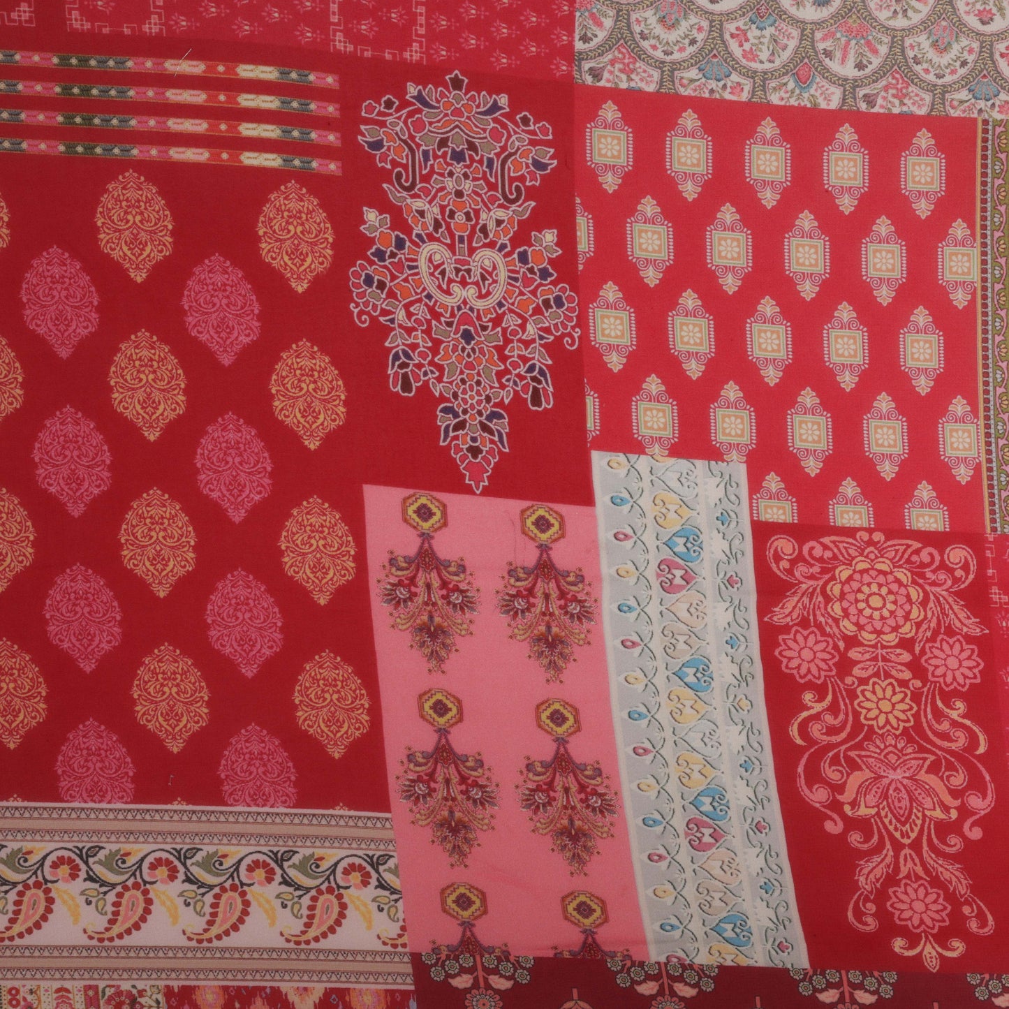 Multi Colored Georgette Print Fabric