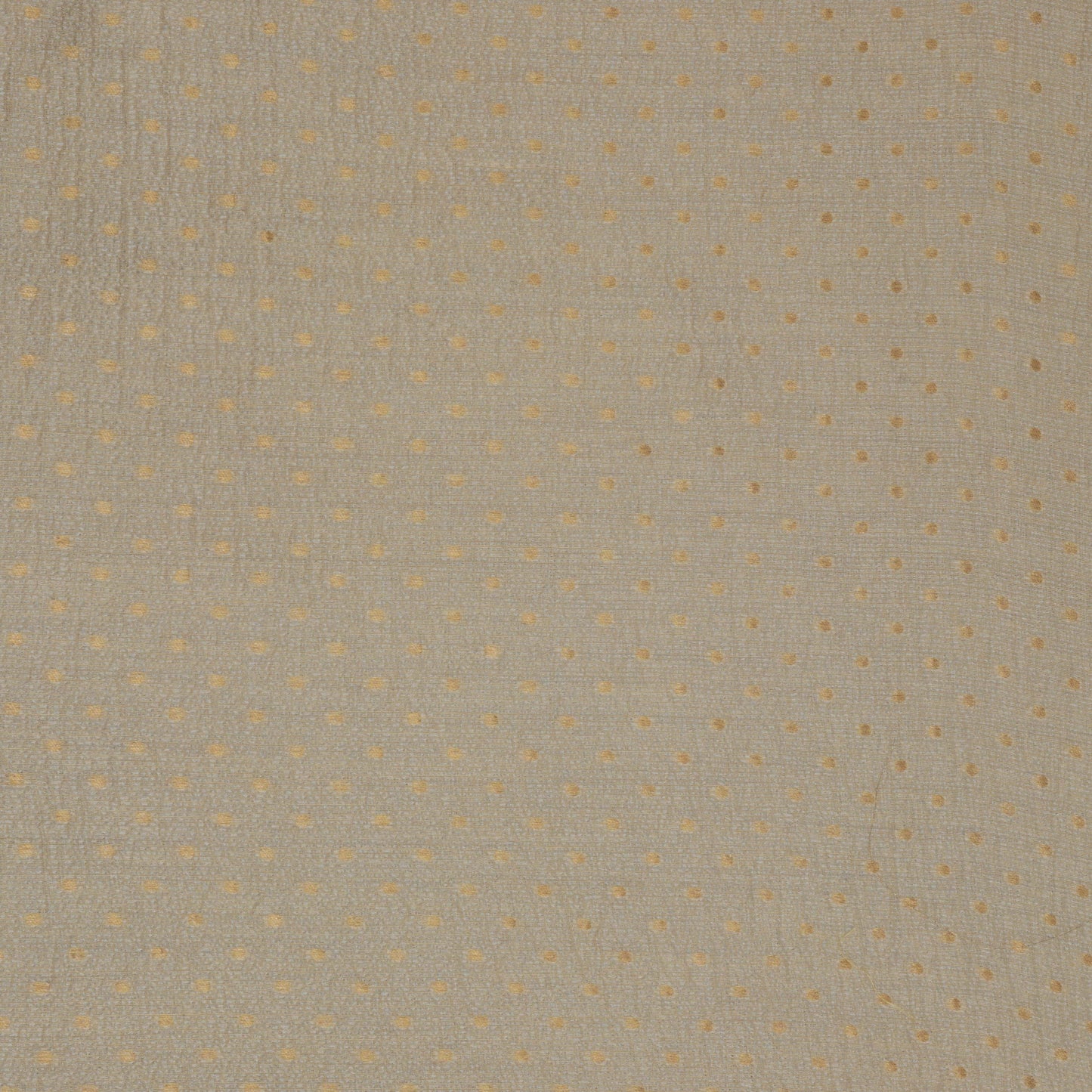 Beige Color Munga Silk Zari Check Fabric