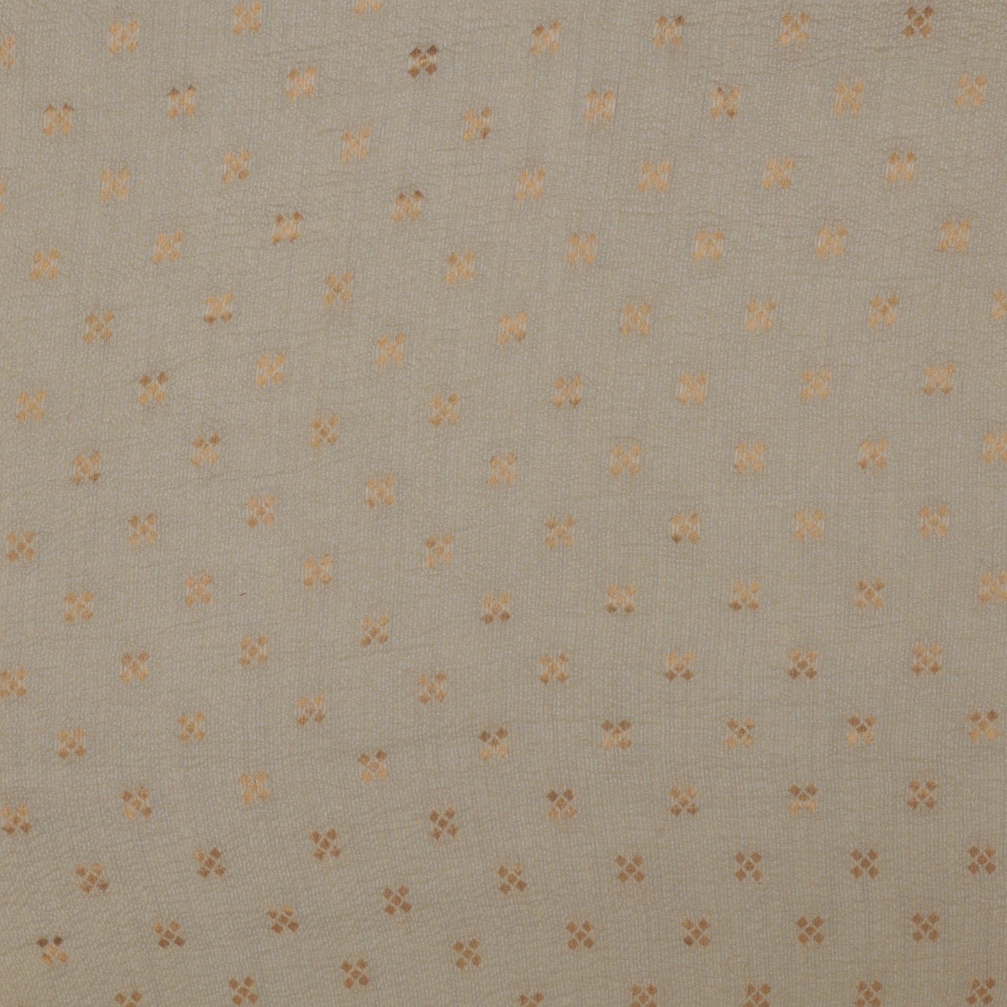 Beige Color Munga Silk Zari Booti Fabric