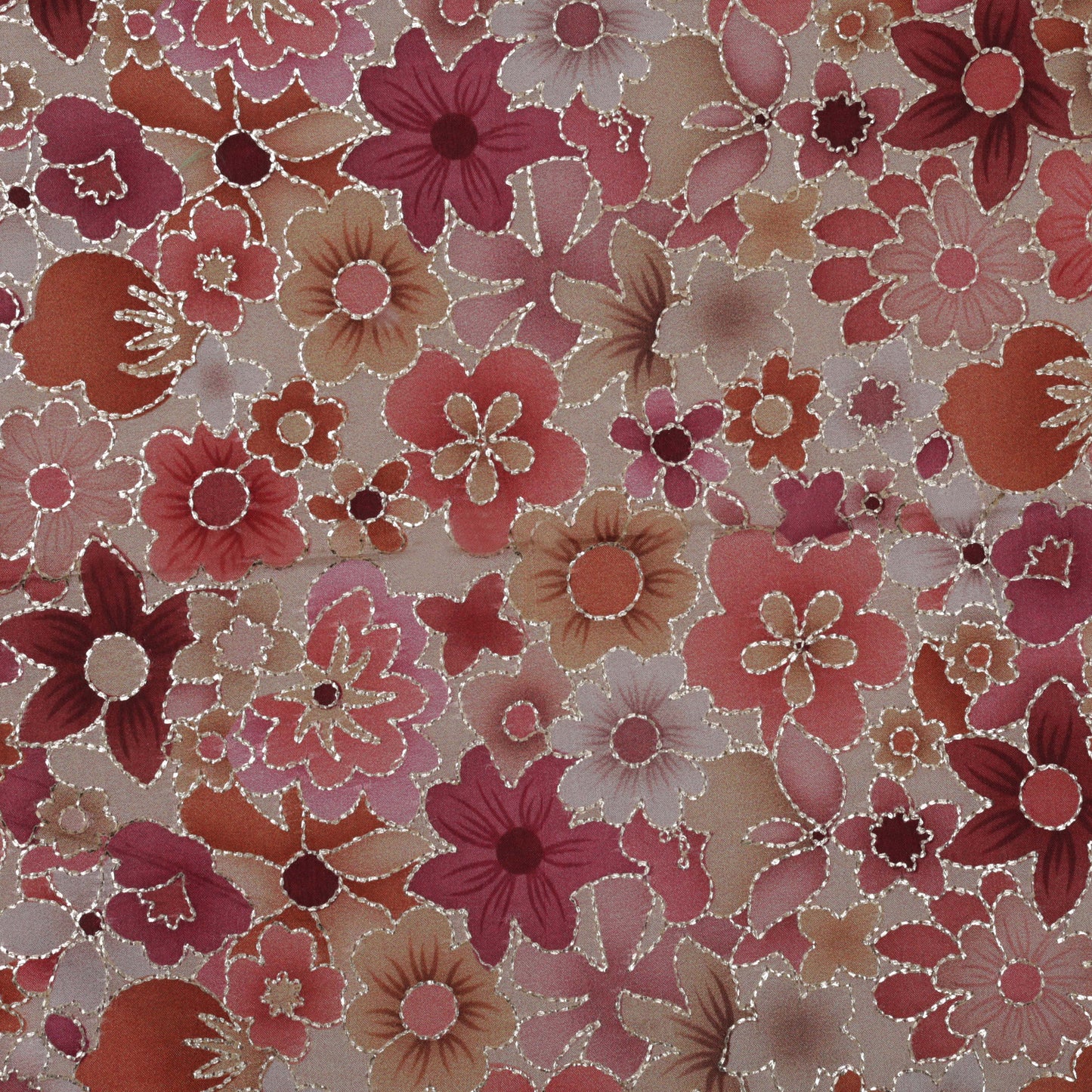Multi-Color Chinon Chiffon Print Embroidery Fabric
