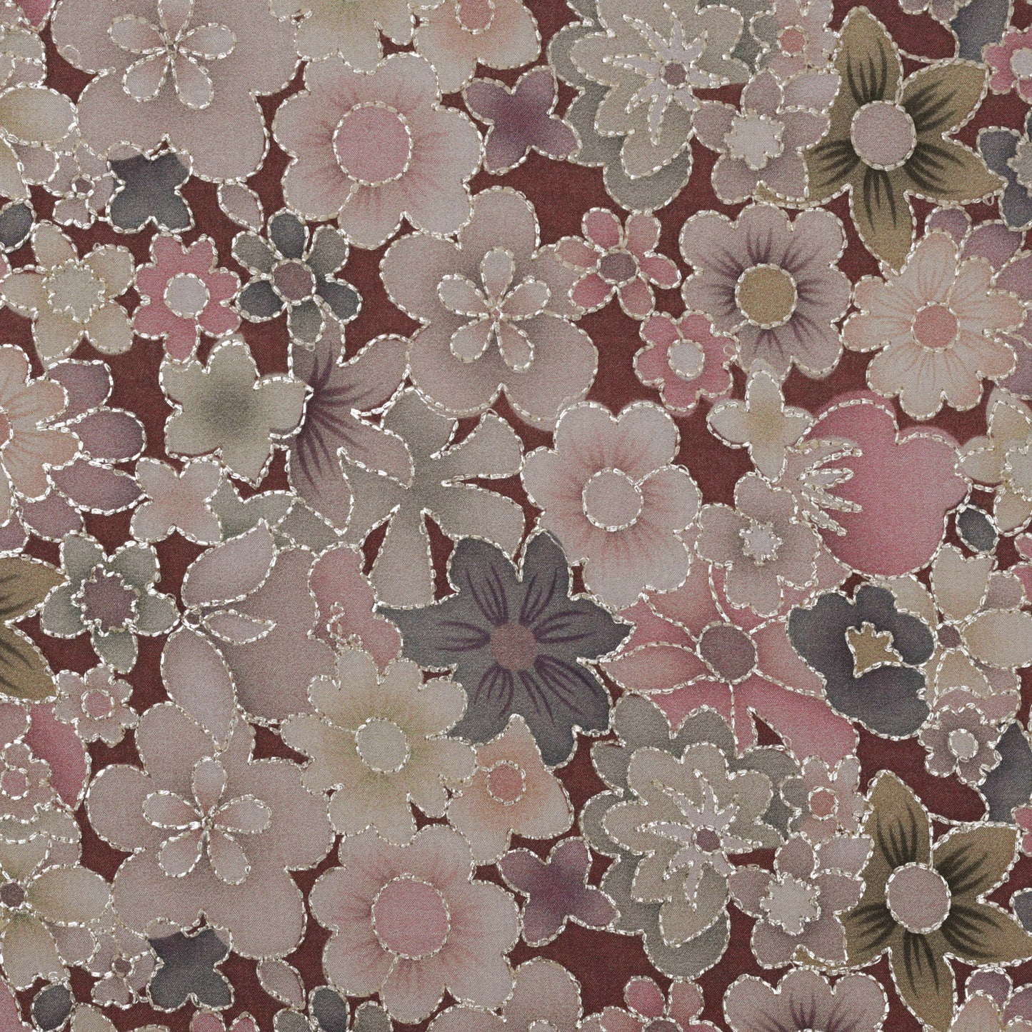 Multi-Color Chinon Chiffon Print Embroidery Fabric