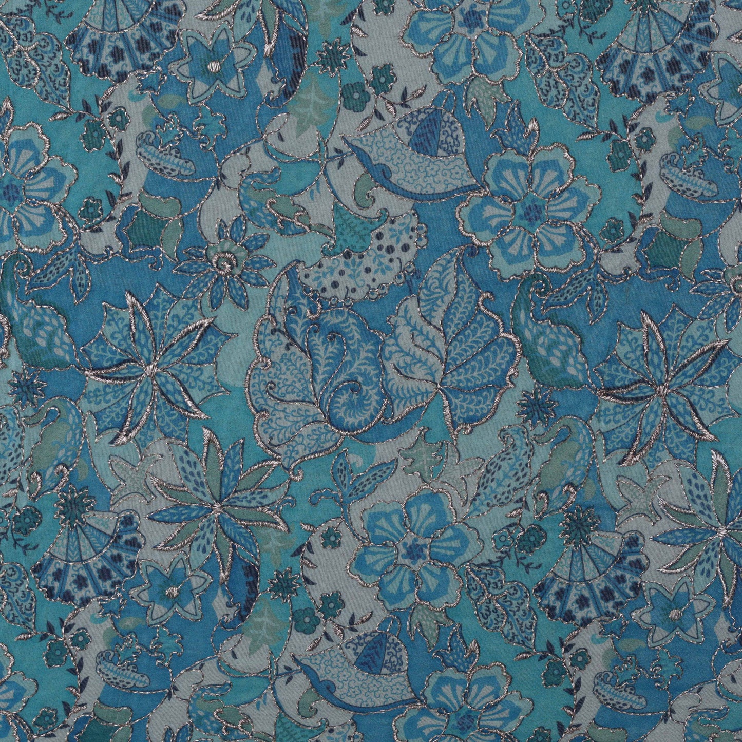 Tissue Position Print Embroidery Fabric