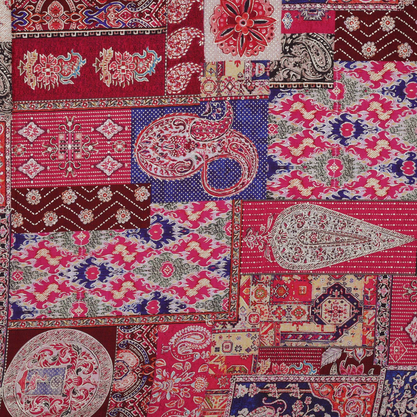 Multi-Color DOLA SILK HYDRA PRINT Embroidery Fabric