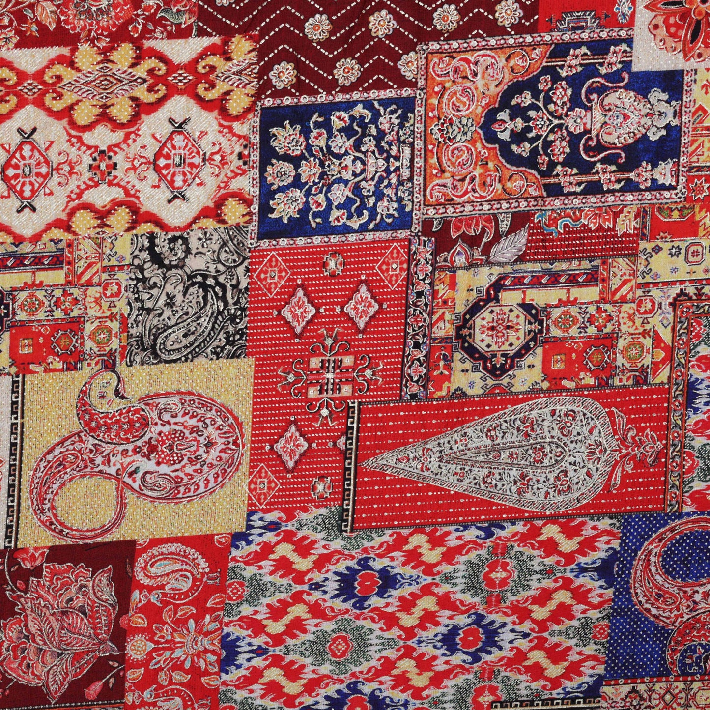 Multi-Color DOLA SILK HYDRA PRINT Embroidery Fabric