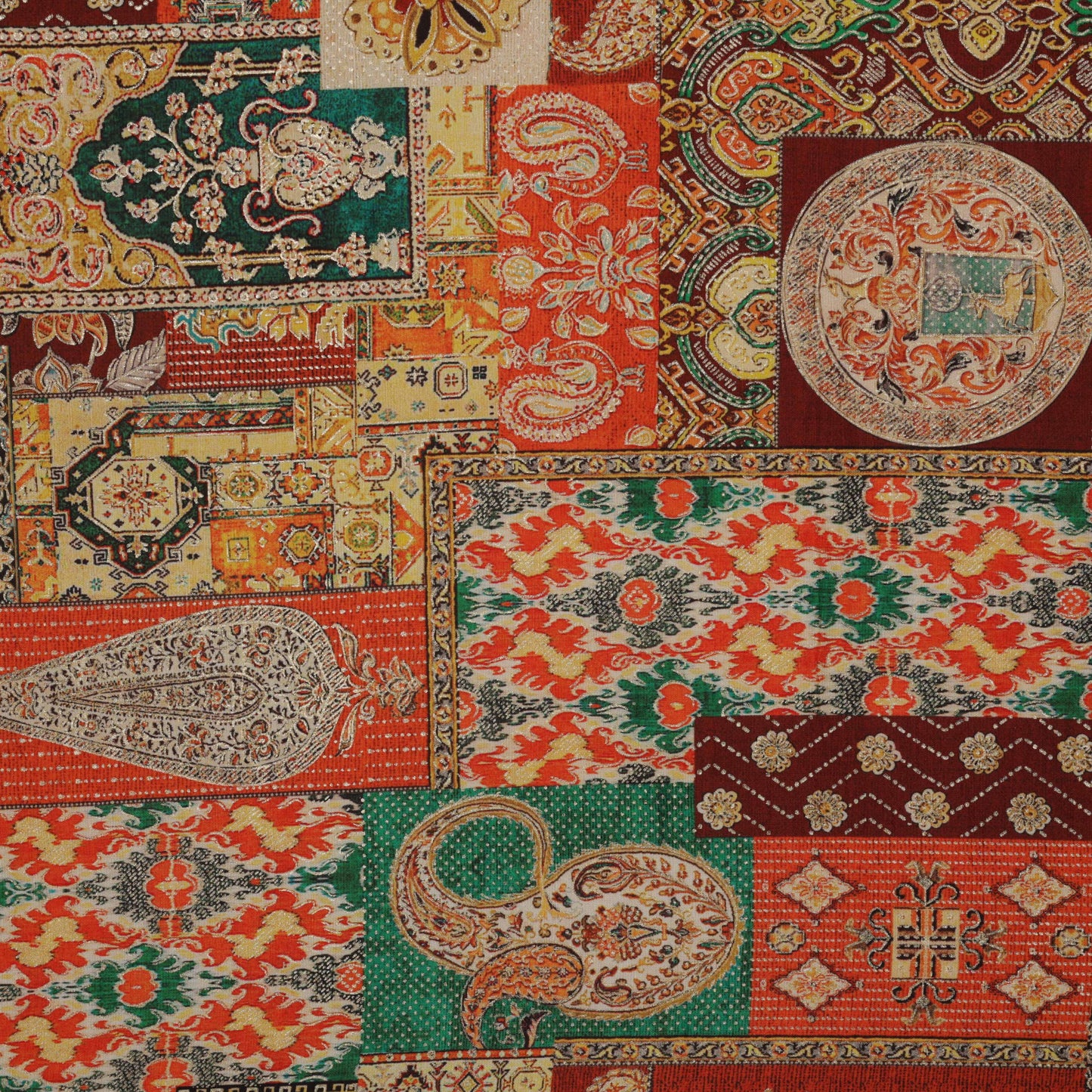 Multi-Color DOLA SILK HYDRA PRINT Embroidery Fabric