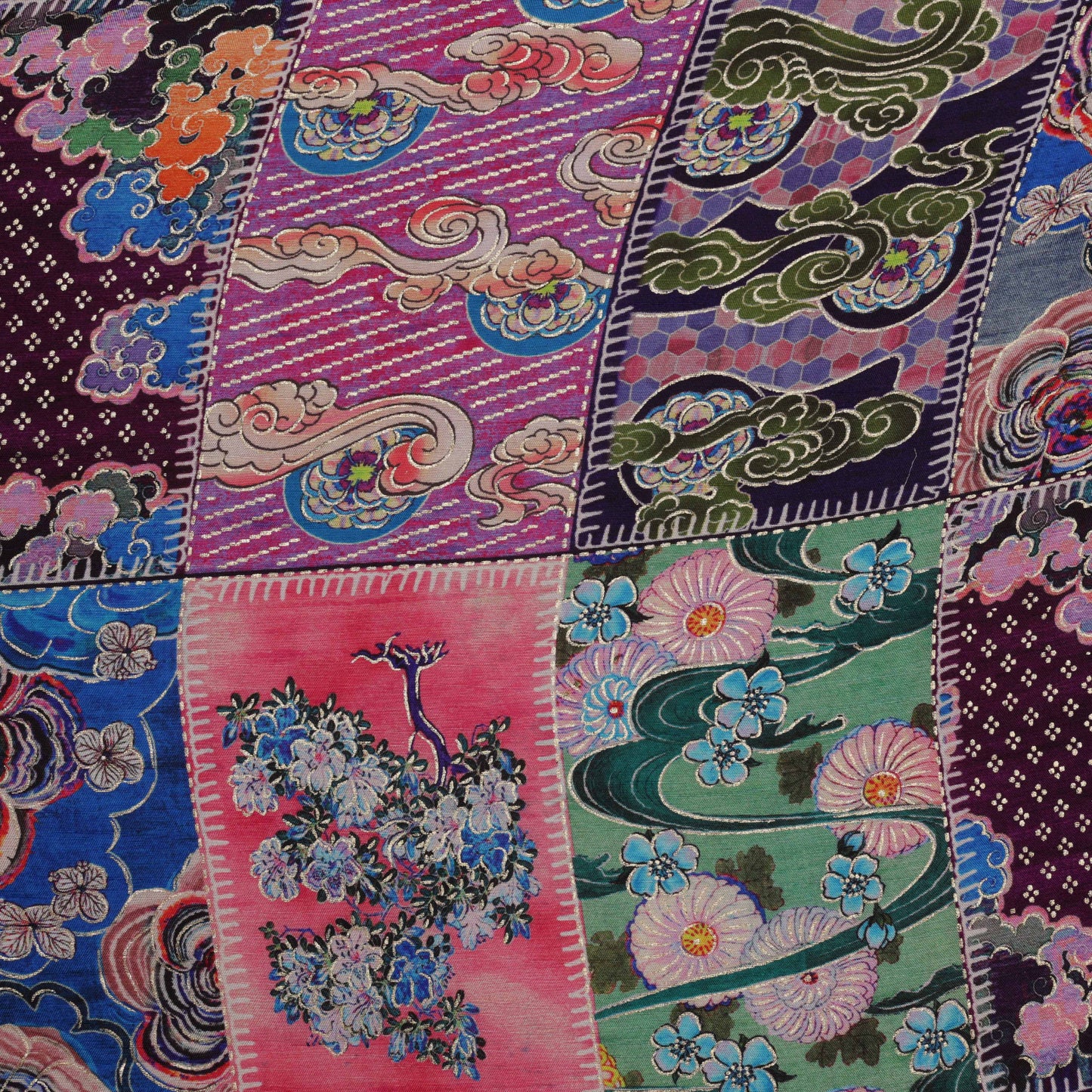 Multi-Color DOLA SILK HYDRA PRINT Embroidery Fabric