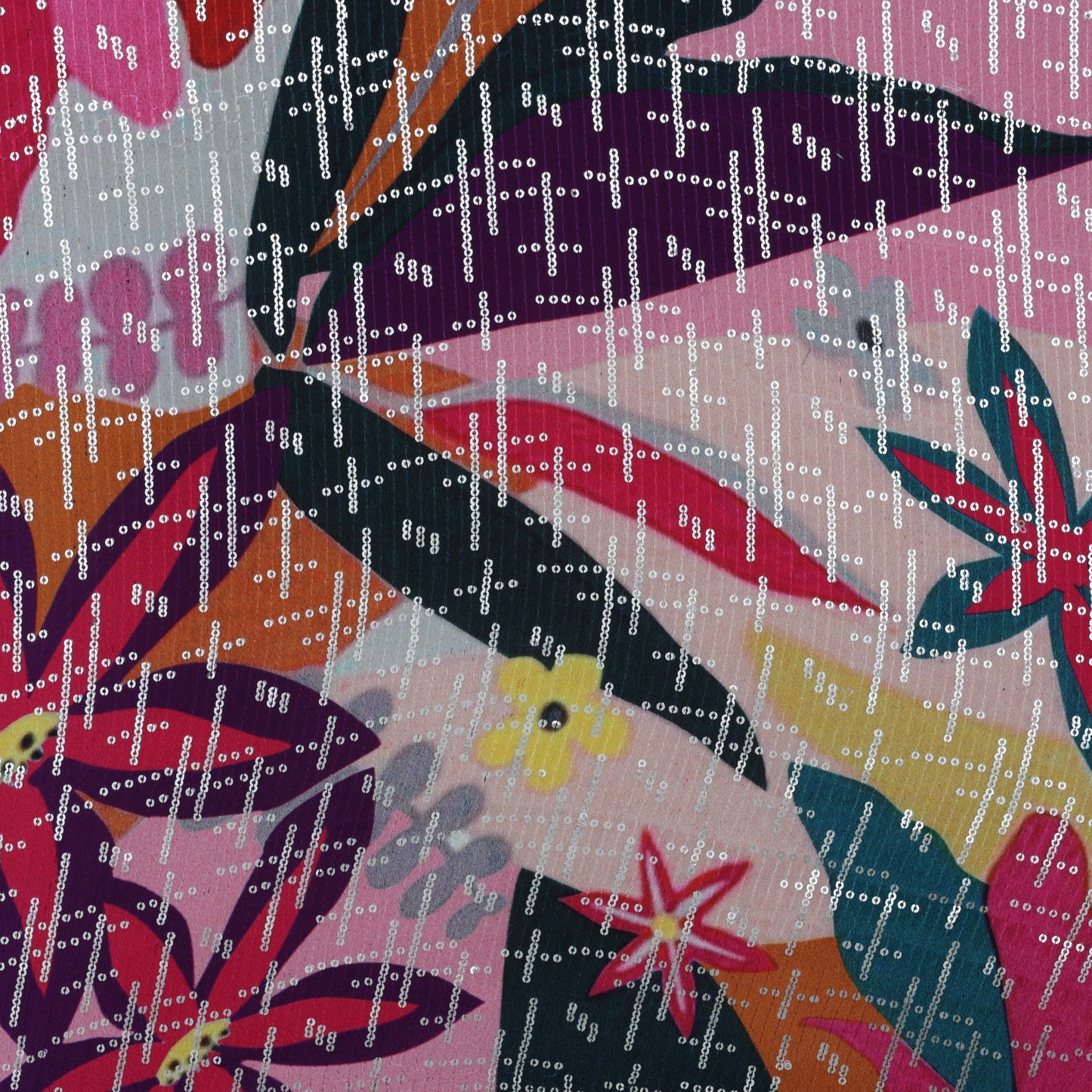 Multi-Color Crepe WITH Sequence Fabric