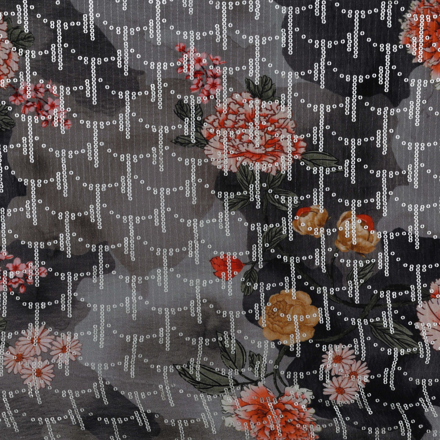 Multi-Color Crepe WITH Sequence Fabric