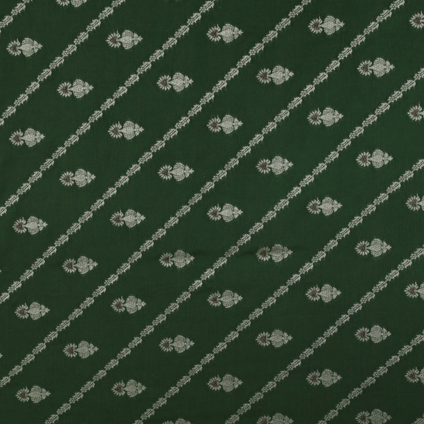 Green Color CHINNIA ZARI Brocade Fabric