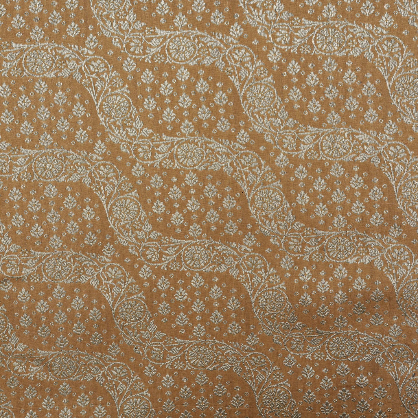 Beige Color SATIN Brocade Fabric