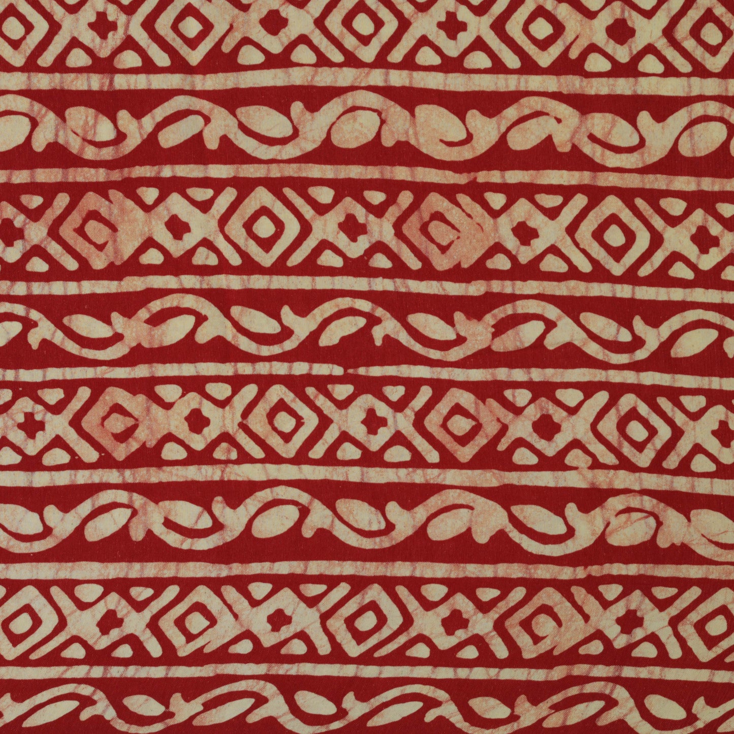 Maroon Color Gaji Silk Batik Print Fabric