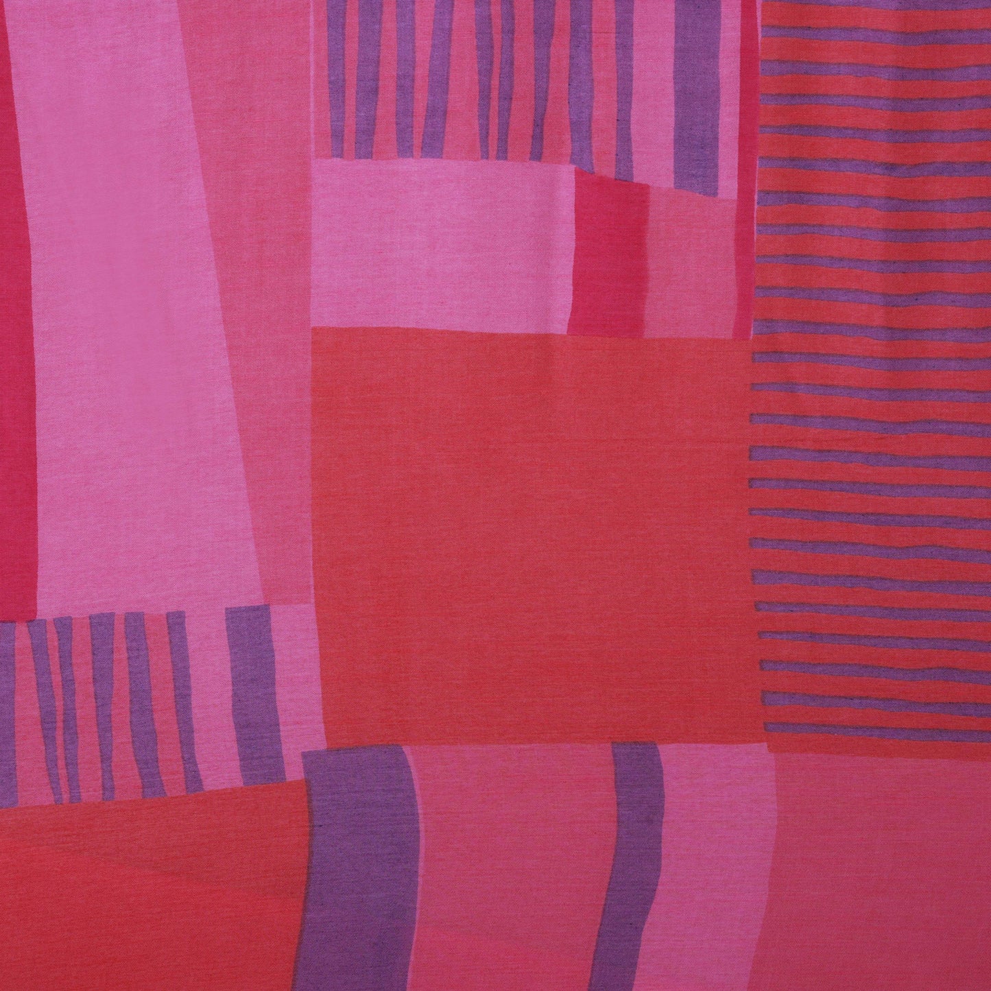 PINK Color Slub Chanderi Print Fabric