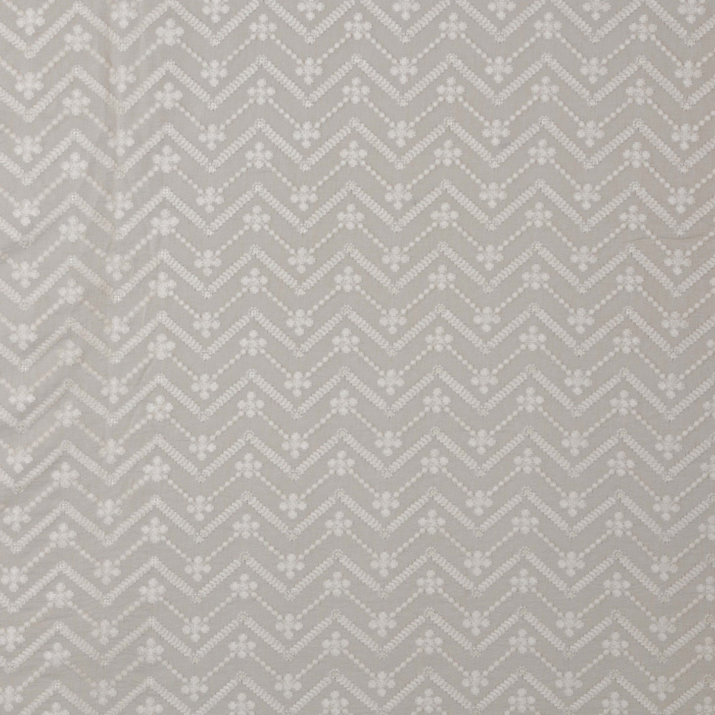 Cream Color Fabric Nokia Silk Embroidery Fabric