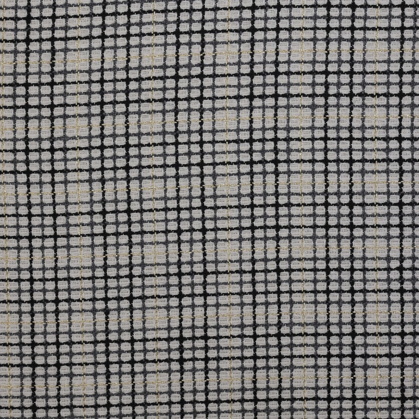 Heavy Jute Check Lurex Fabric