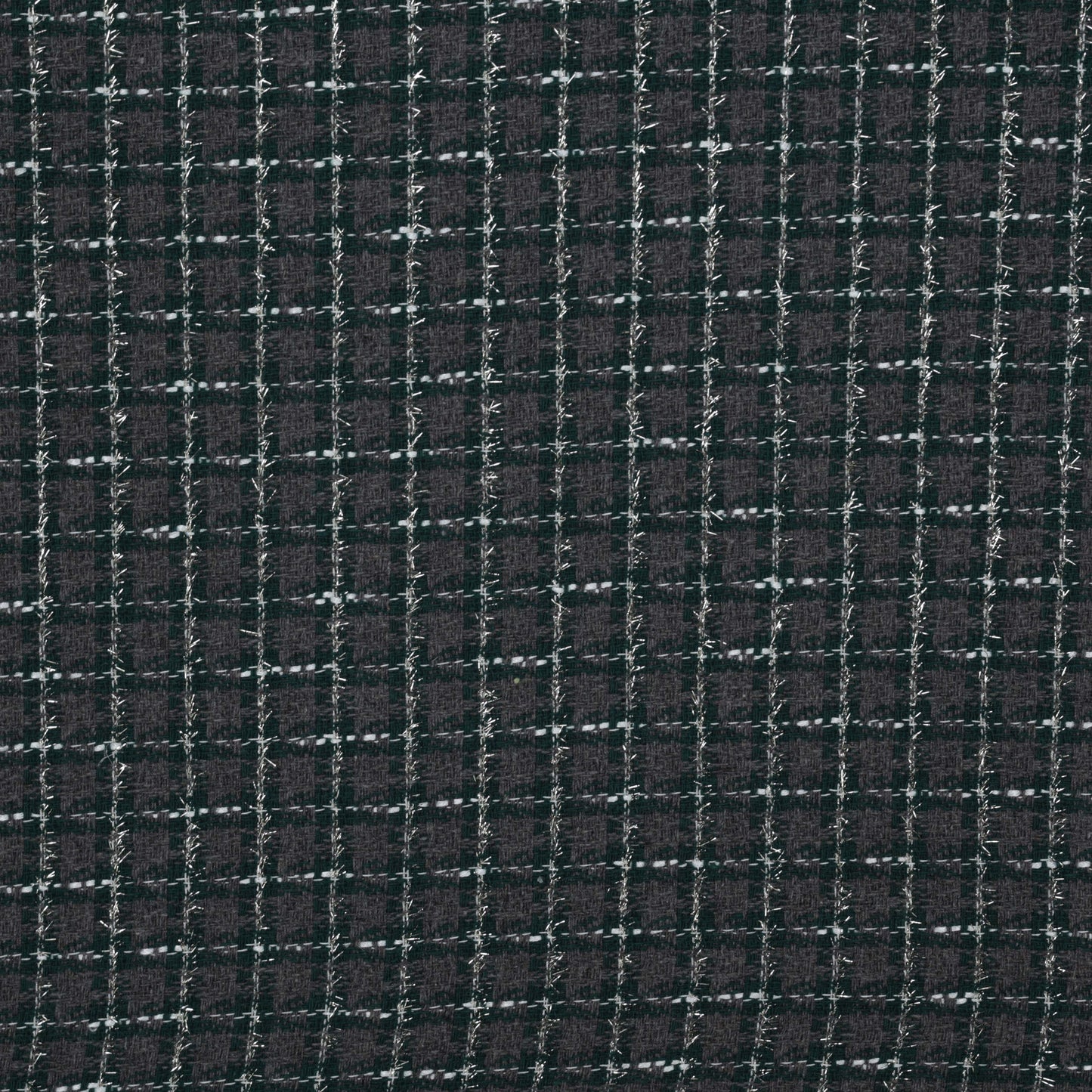 Heavy Jute Check Lurex Fabric