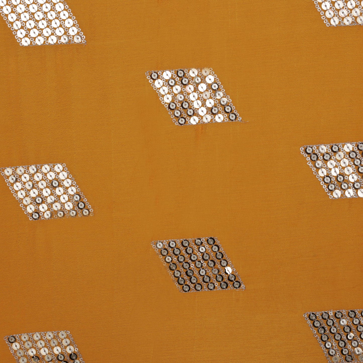 Mustard Color Chinon Butti Fabric