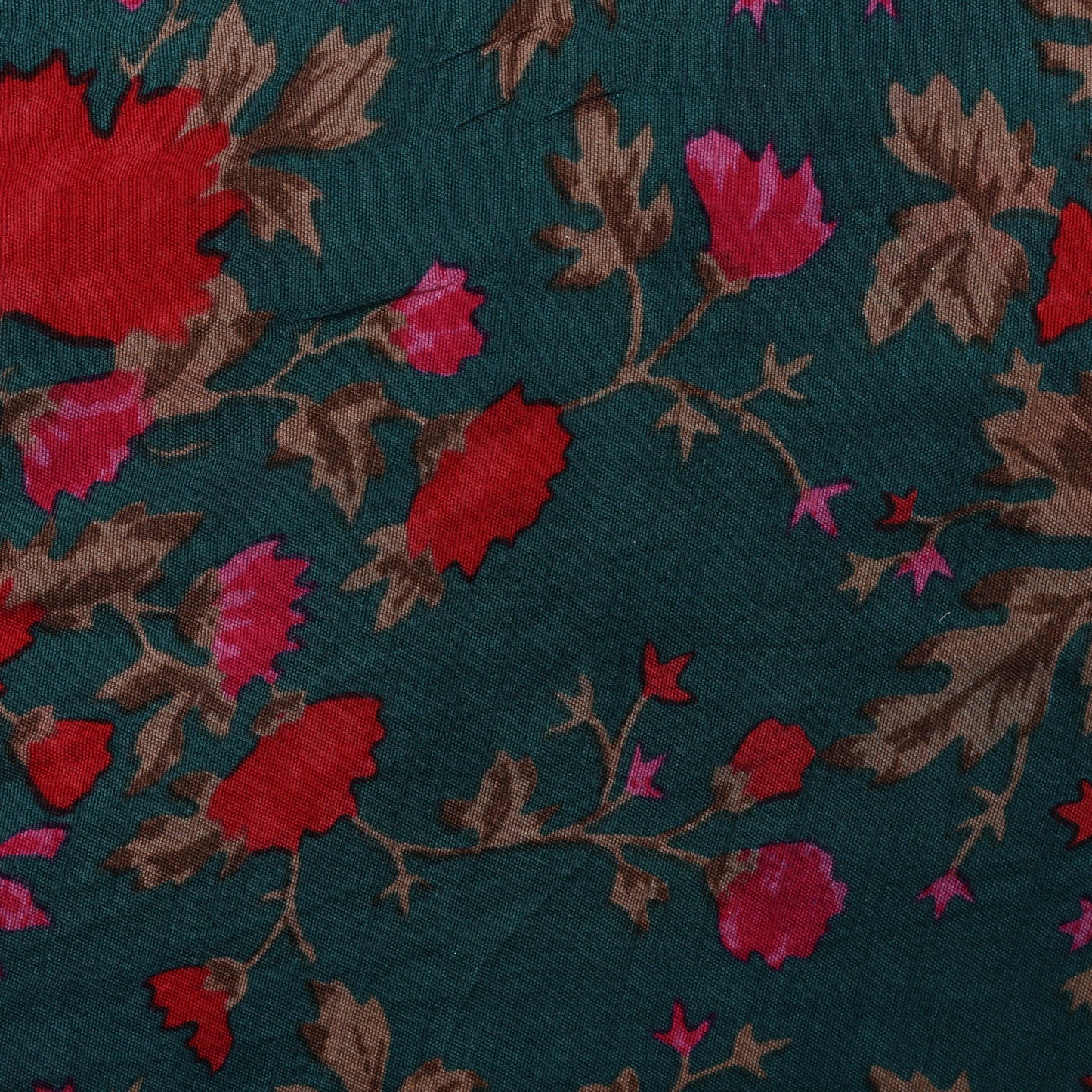 Slub Chanderi Print Fabric