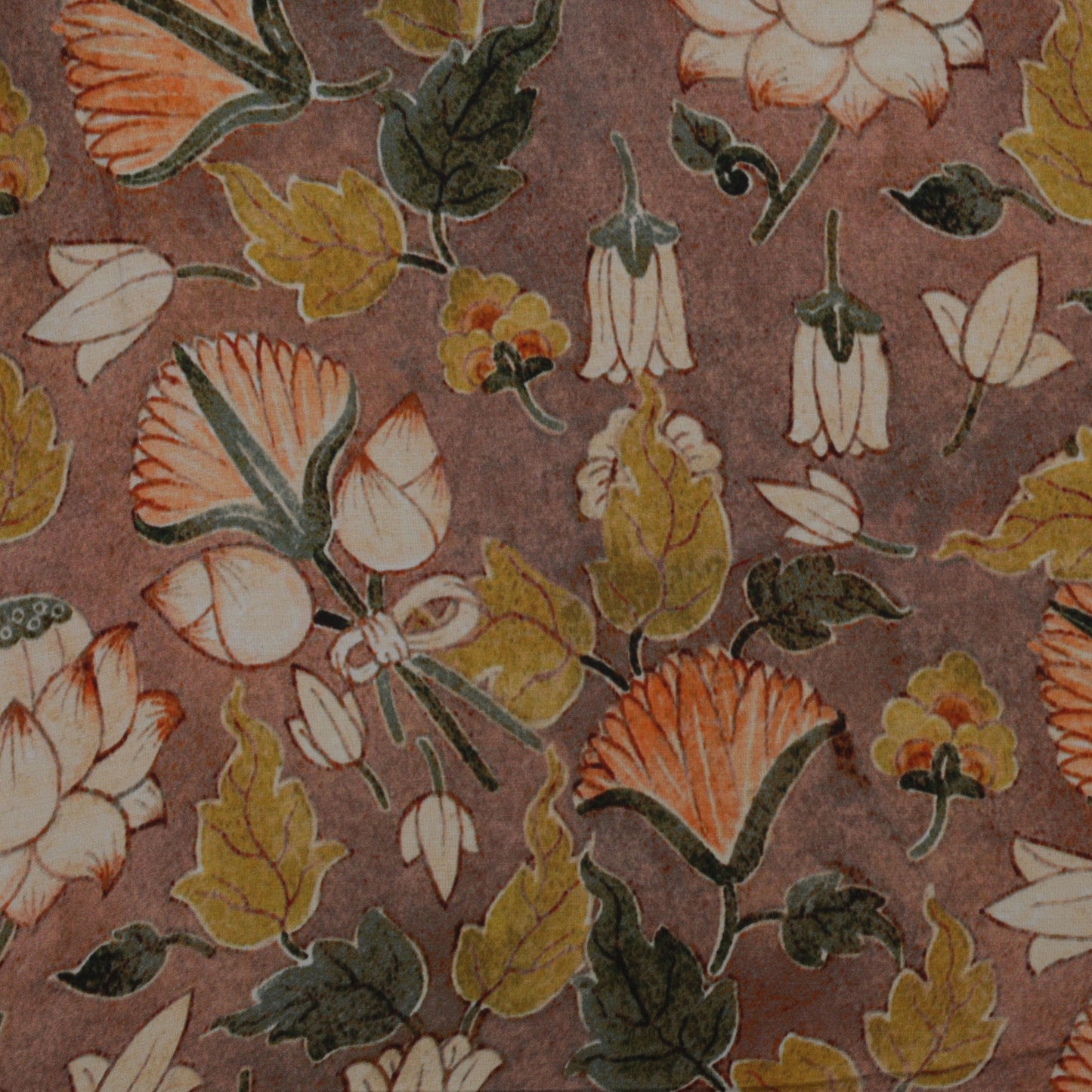 Multi Color Satin Silk Hydra Print Fabric