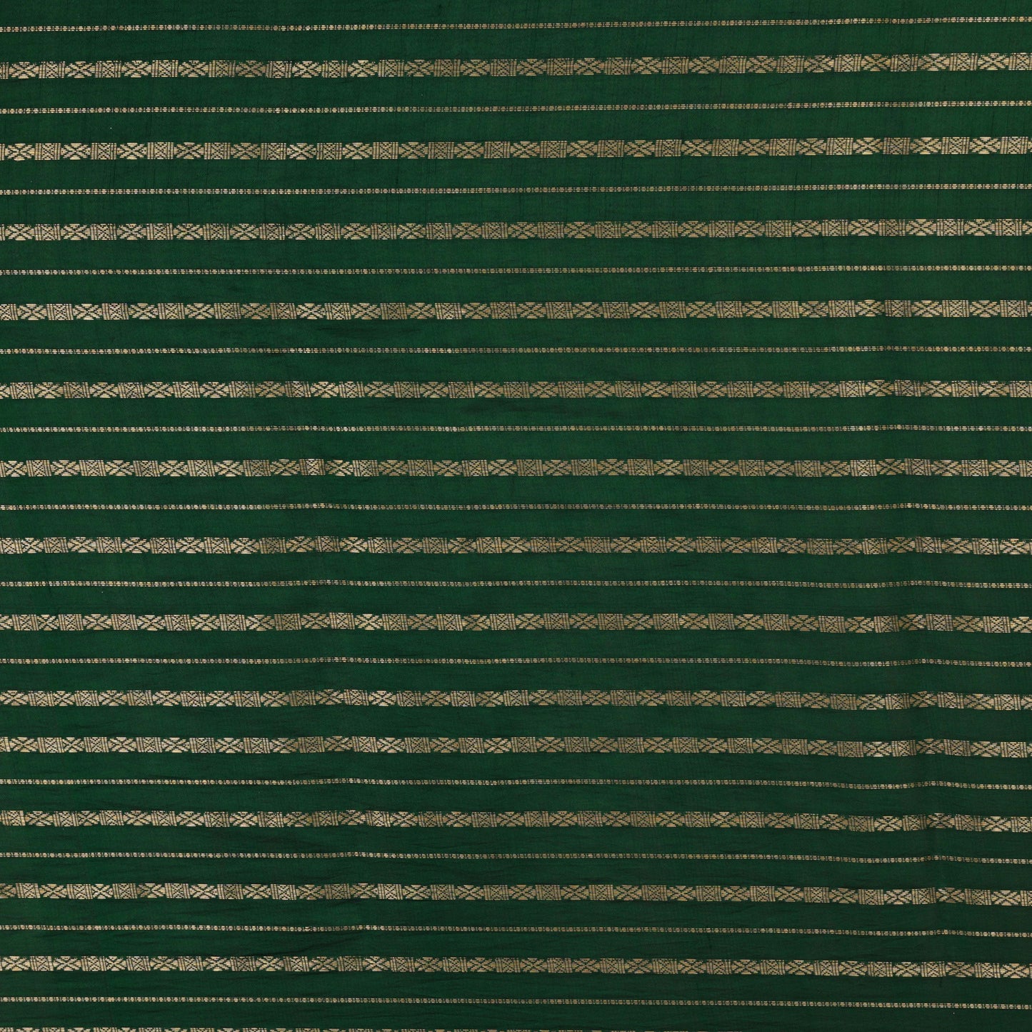 Green Color Silk Zari Stripe Fabric