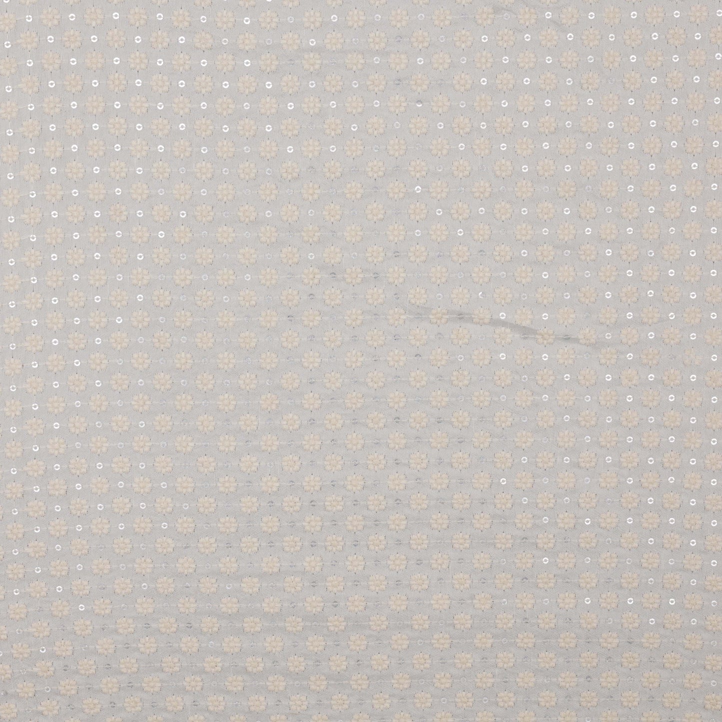 White Color Nokia Embroidery Fabric