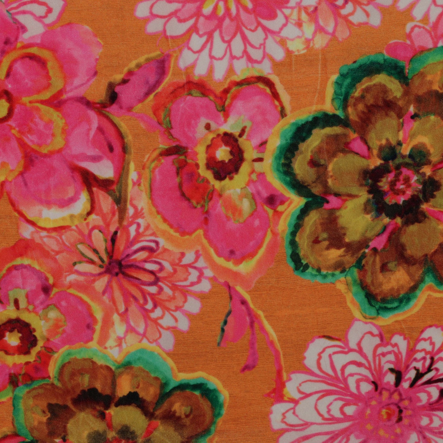 Multicolor Velvet Print Fabric