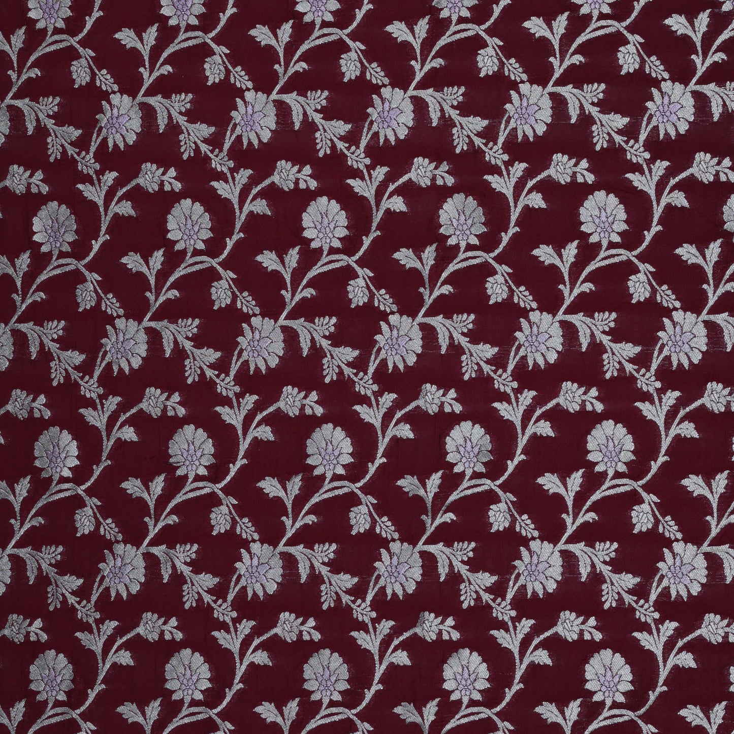 Wine Color Dupion Meena Brocade Fabric
