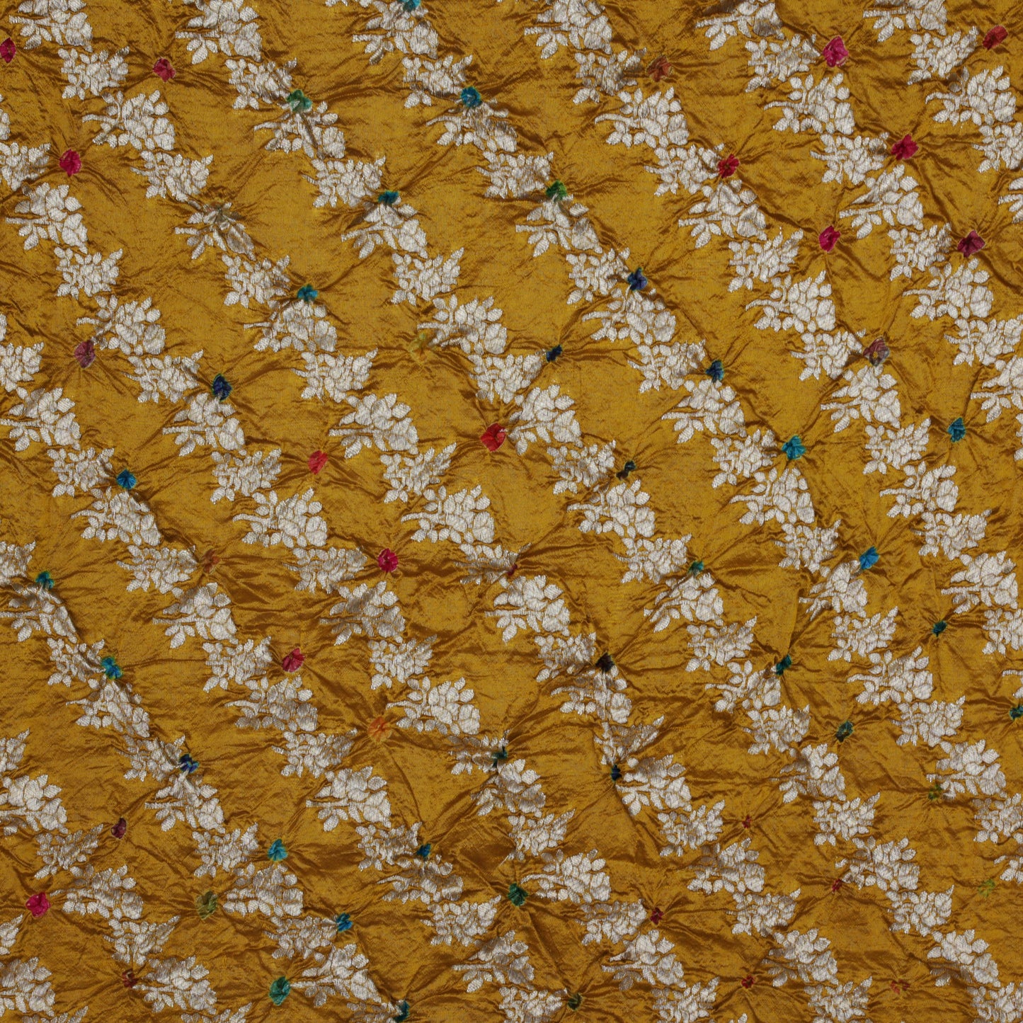 Multi-Color BANDHANI BROCADE Fabric