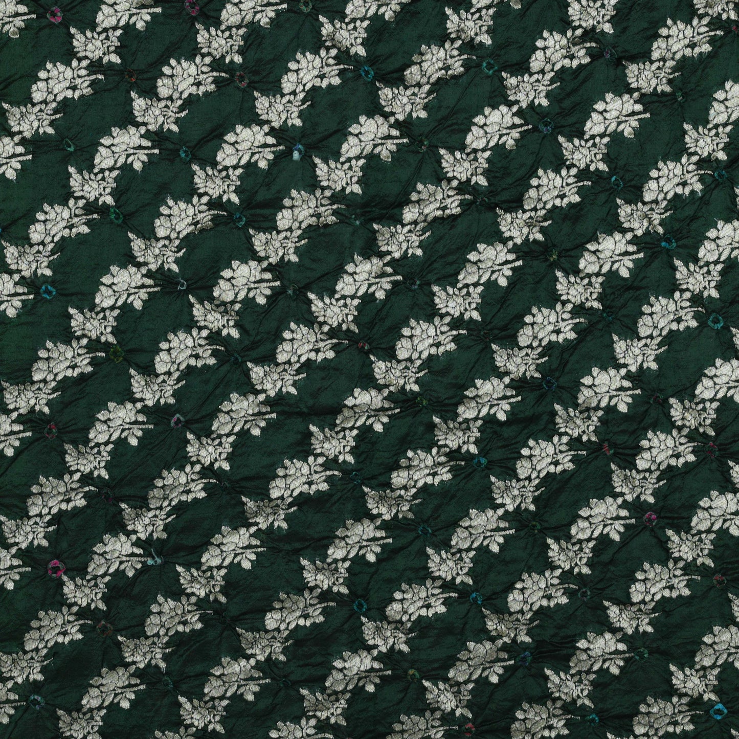 Multi-Color BANDHANI BROCADE Fabric