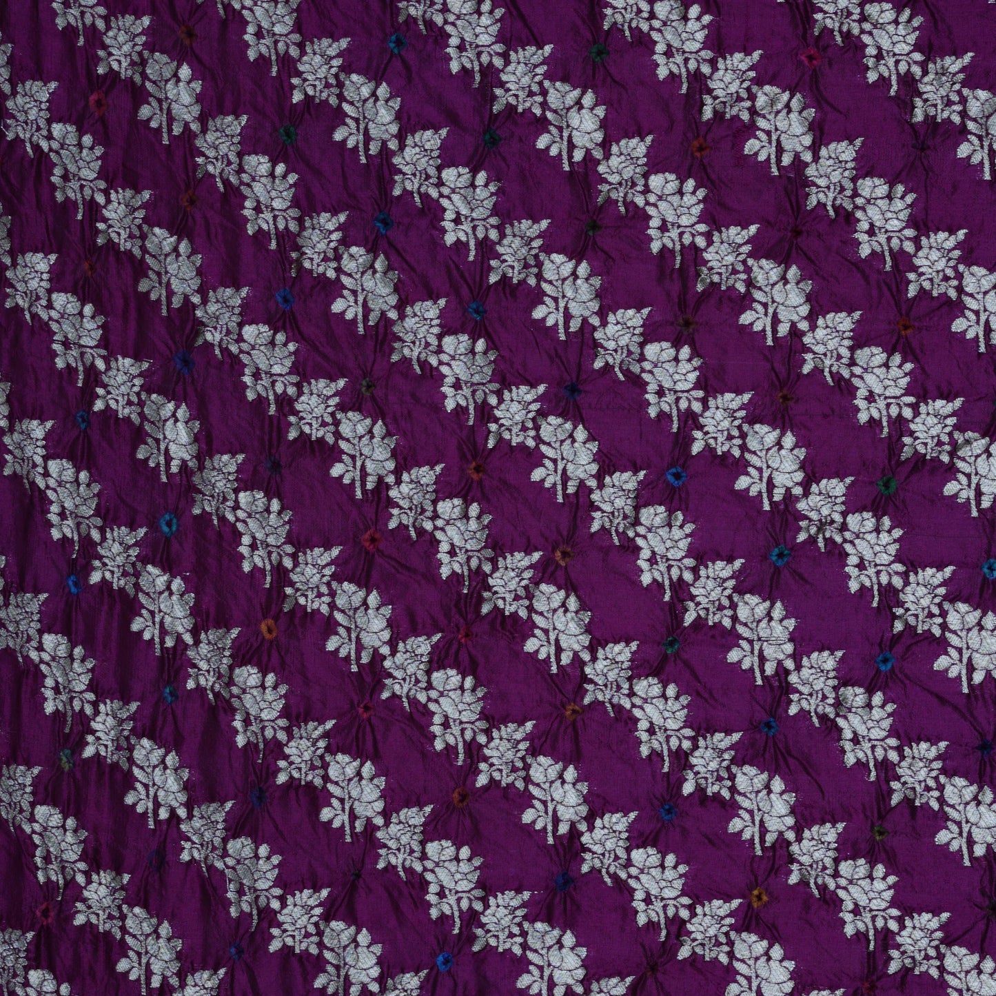 Multi-Color BANDHANI BROCADE Fabric