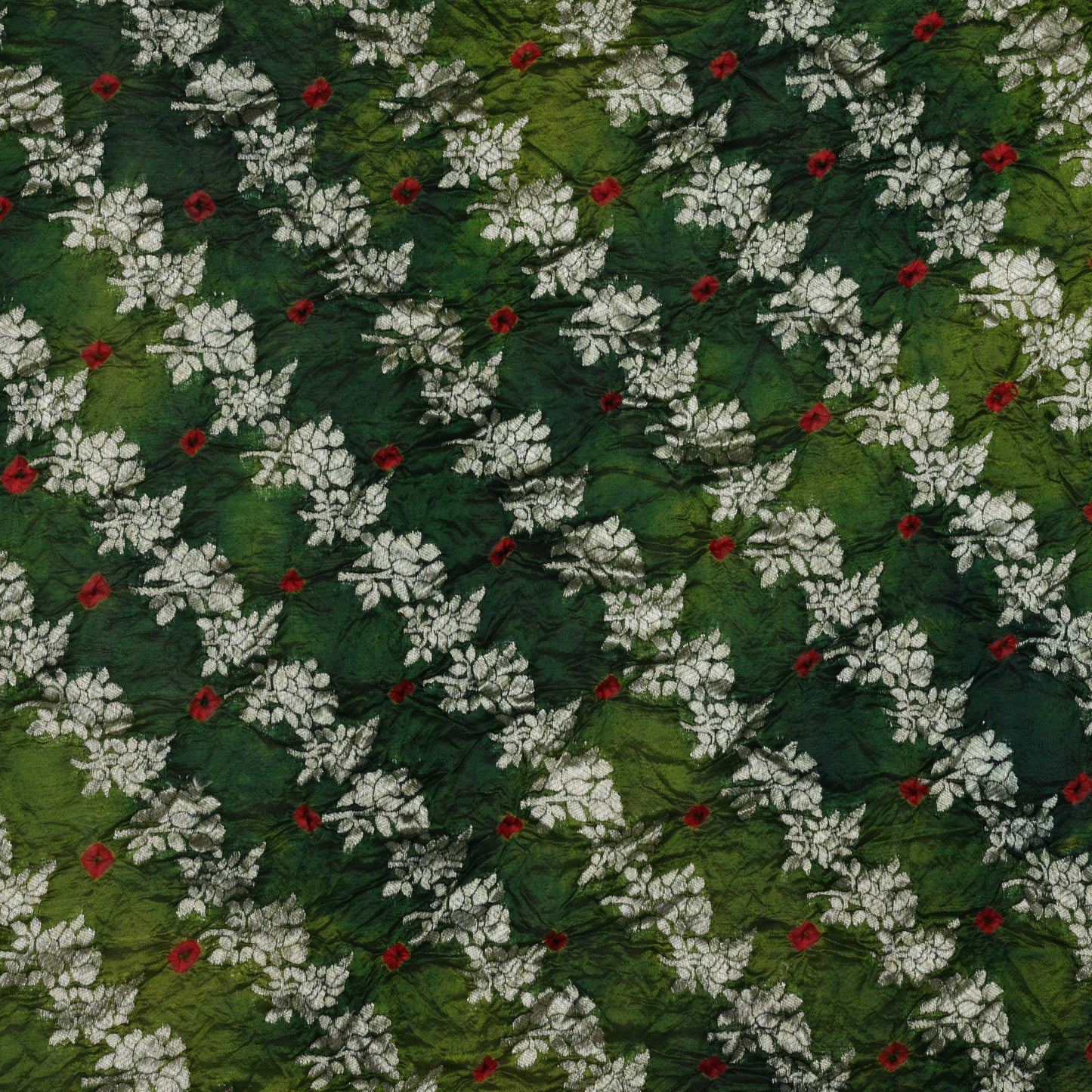 Multi-Color BANDHANI BROCADE Fabric