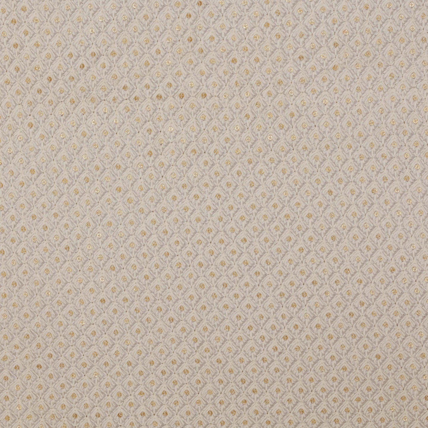 White Color Georgette Embroidery Fabric