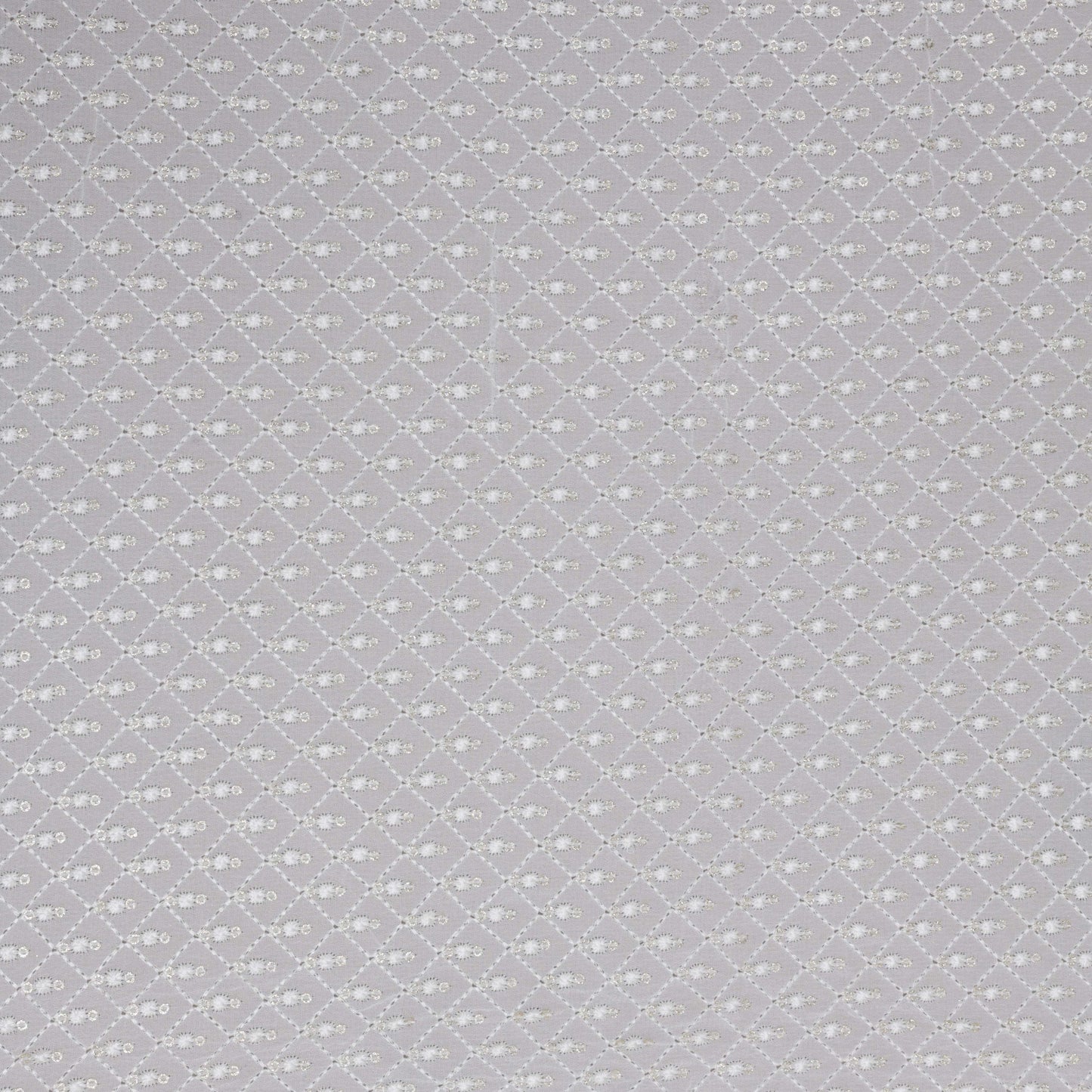 White Color Georgette Embroidery Fabric