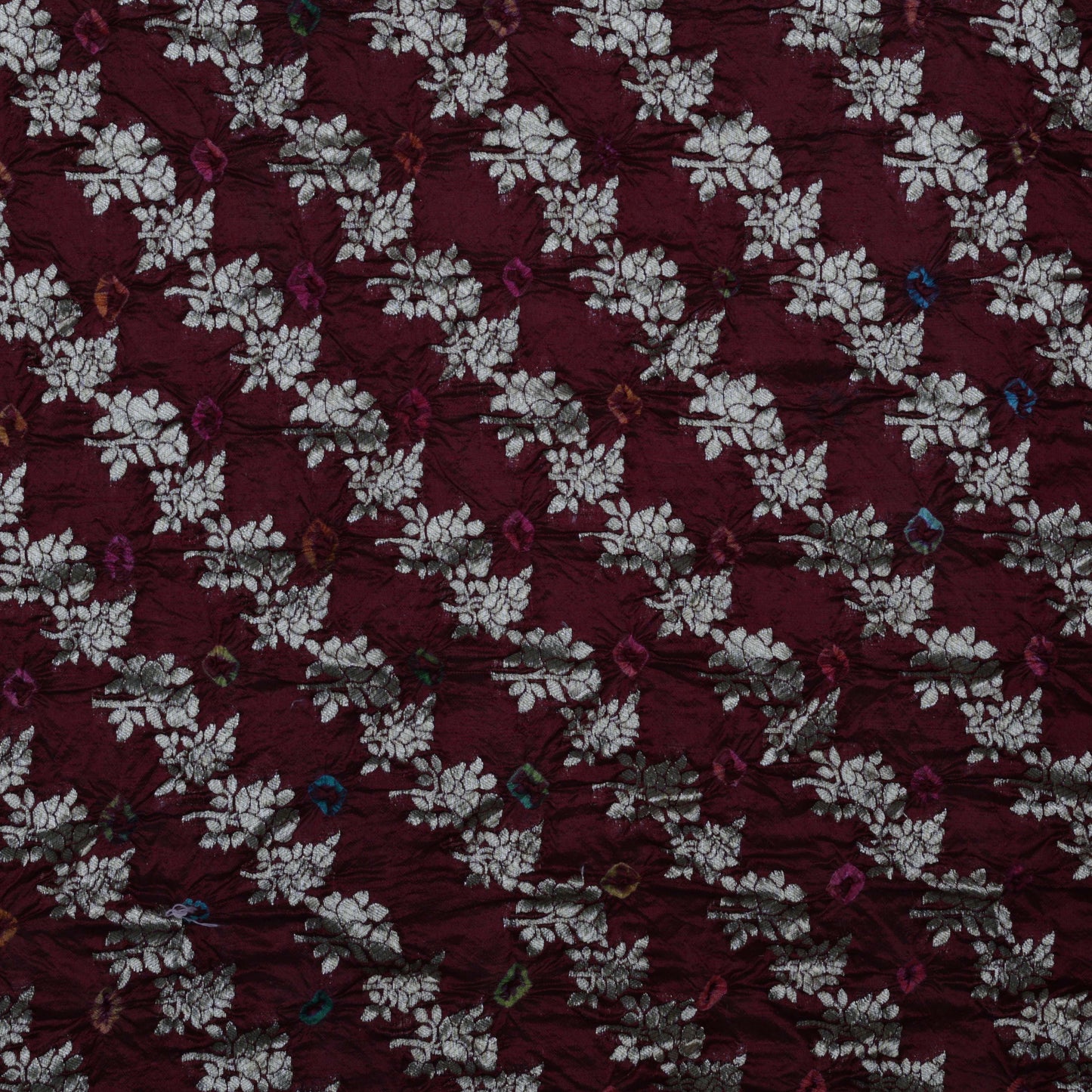 Multi-Color BANDHANI BROCADE Fabric
