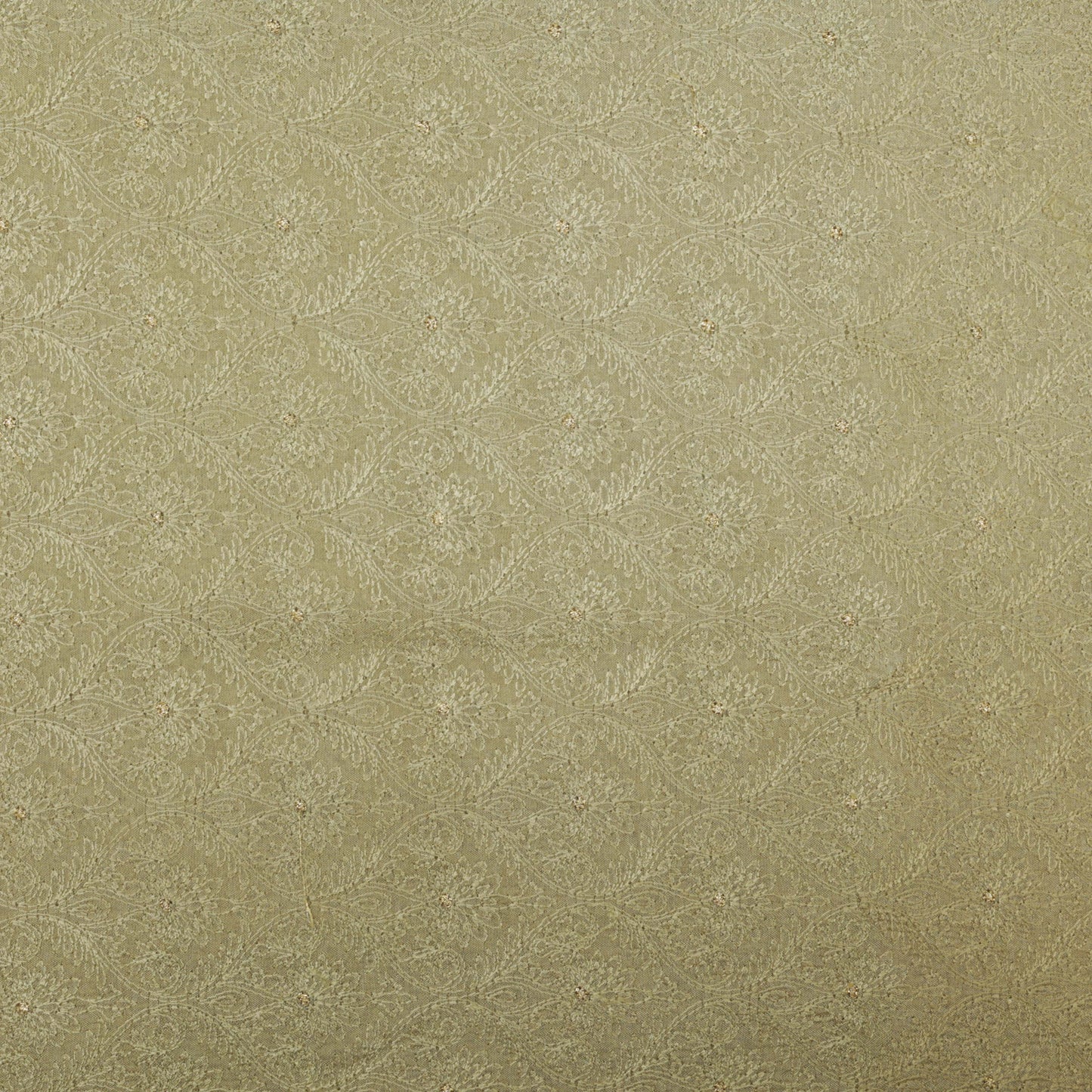 Pista Green Color Katan Dupion Silk Embroidery Fabric