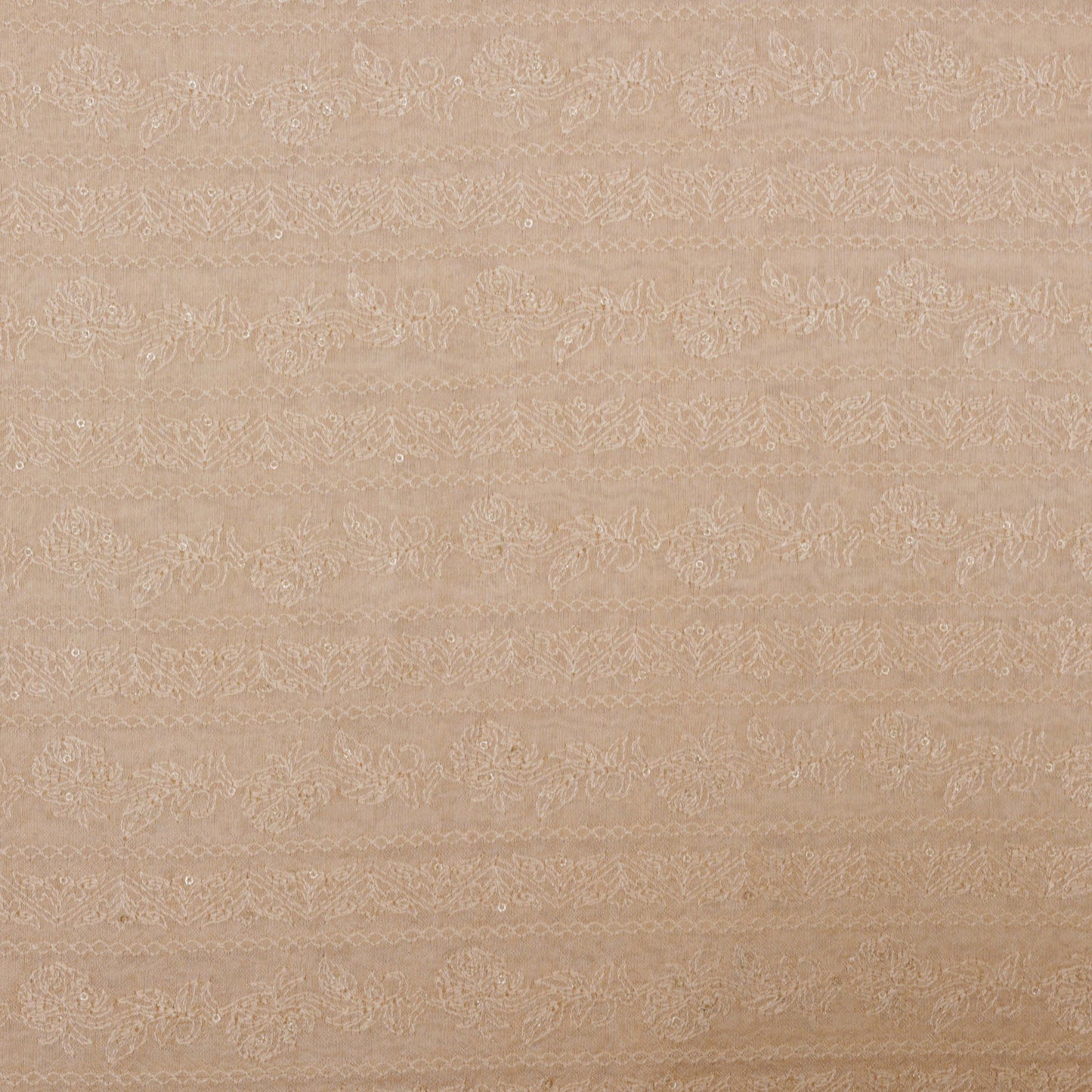 Cream Color Katan Dupion Silk Embroidery Fabric