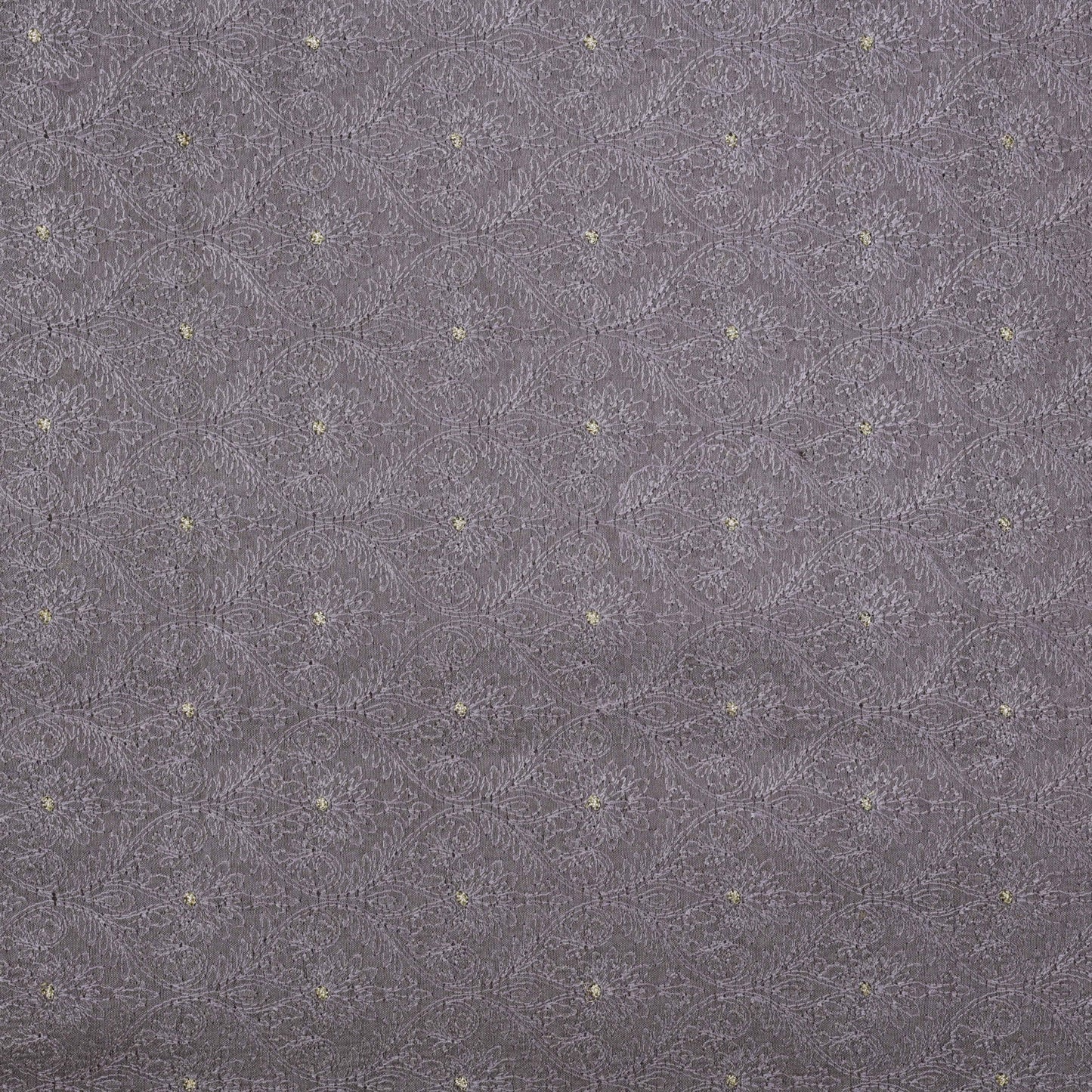 Grey Color Katan Dupion Silk Embroidery Fabric