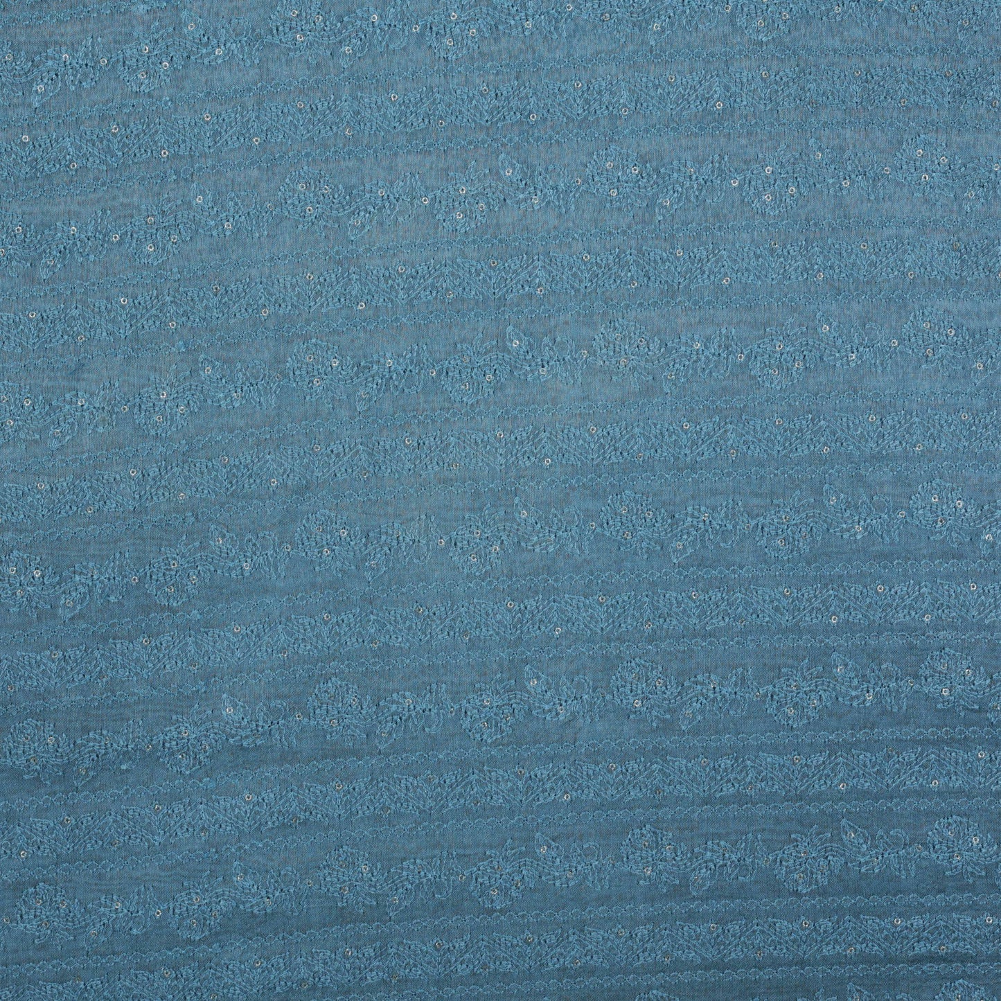 Sea Green Color Katan Dupion Silk Embroidery Fabric