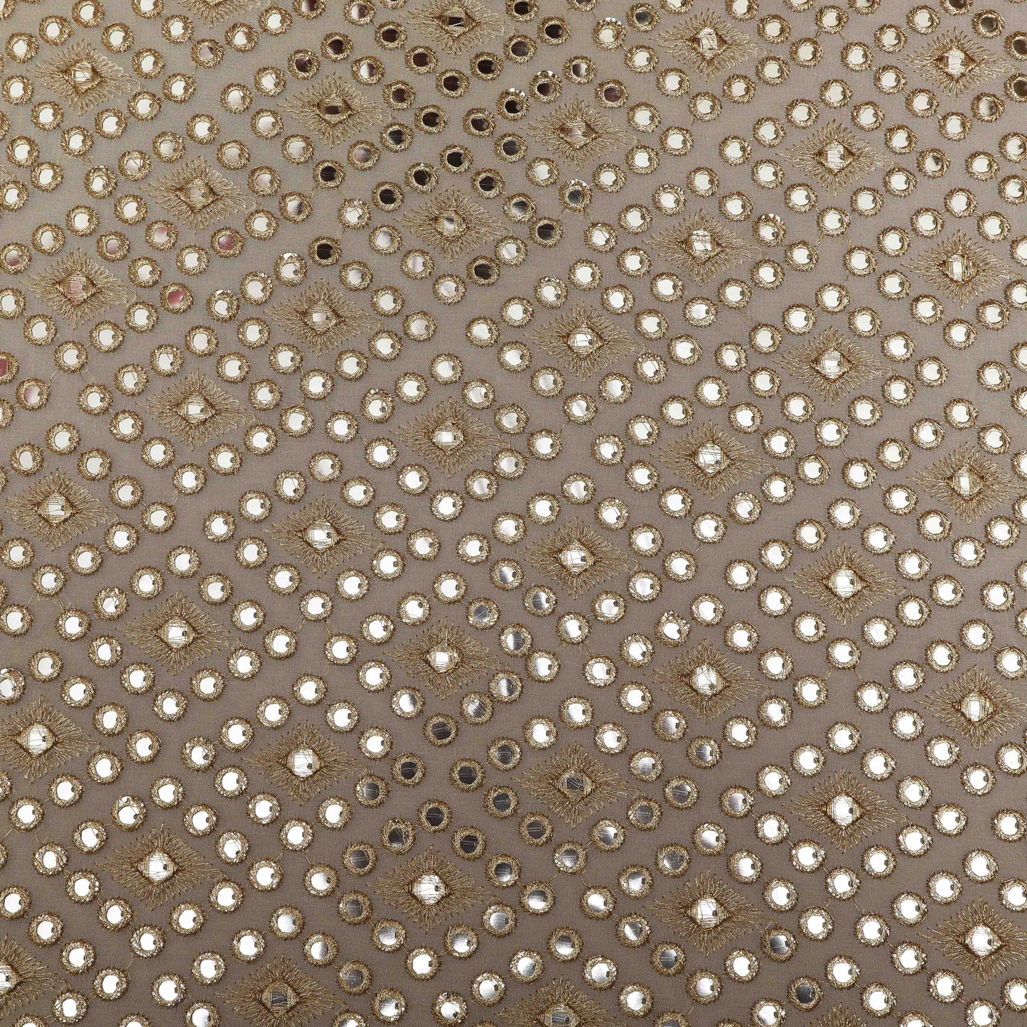 White Color Georgette Embroidery Fabric